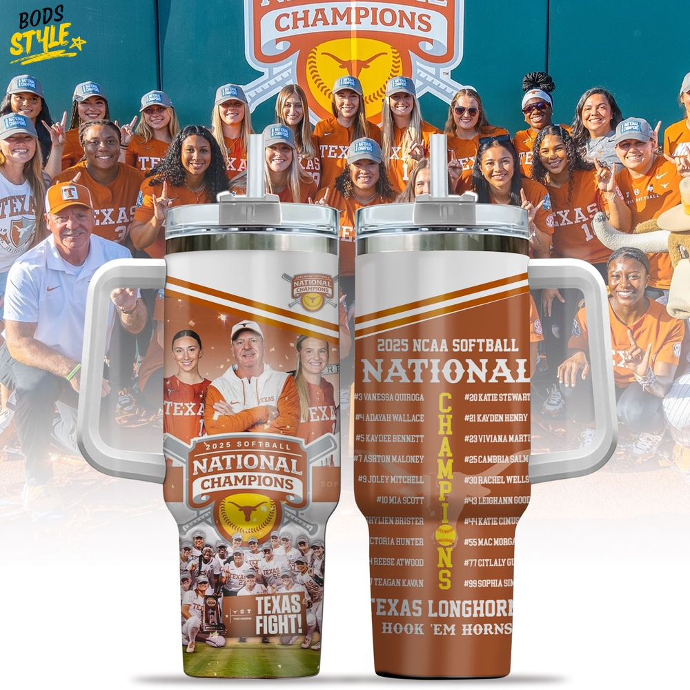 Texas Longhorns Softball National Champions 2025 Special Tumbler 40oz with Handle Texas Longhorns Softball National Champions 2025 Special Tumbler 40oz with Handle