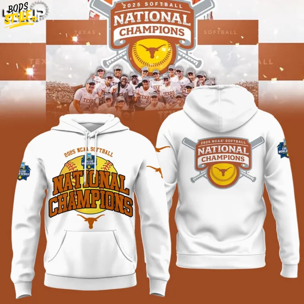 Texas Longhorns Softball National Champions 2025 Special White Hoodie Texas Longhorns Softball National Champions 2025 Special White Hoodie