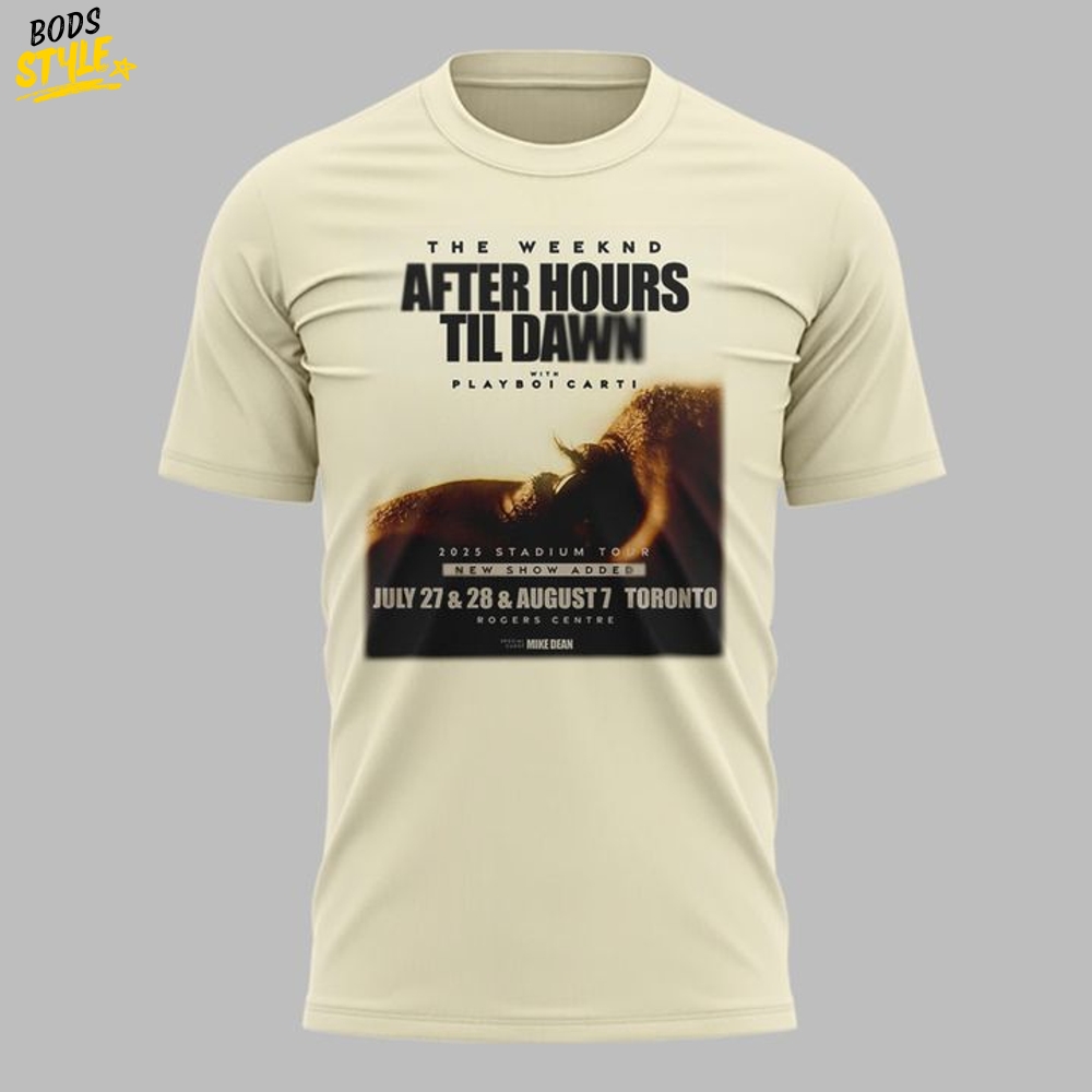 Toronto Blue Jays x The Weeknd: After Hours Til Dawn Tour Special Edition T-shirt Toronto Blue Jays x The Weeknd: After Hours Til Dawn Tour Special Edition T-shirt