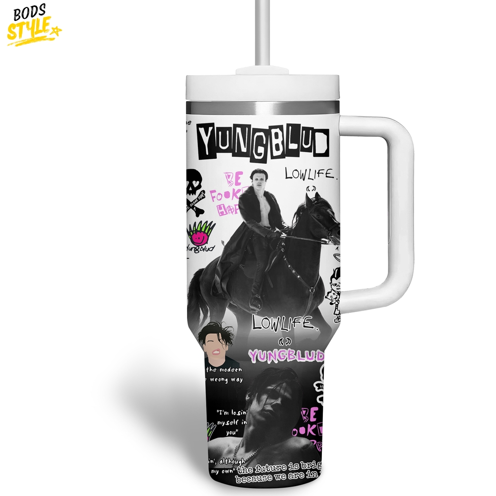 Yungblud Idols 2025 World Tour Custom Tumbler 40oz with Handle Yungblud Idols 2025 World Tour Custom Tumbler 40oz with Handle