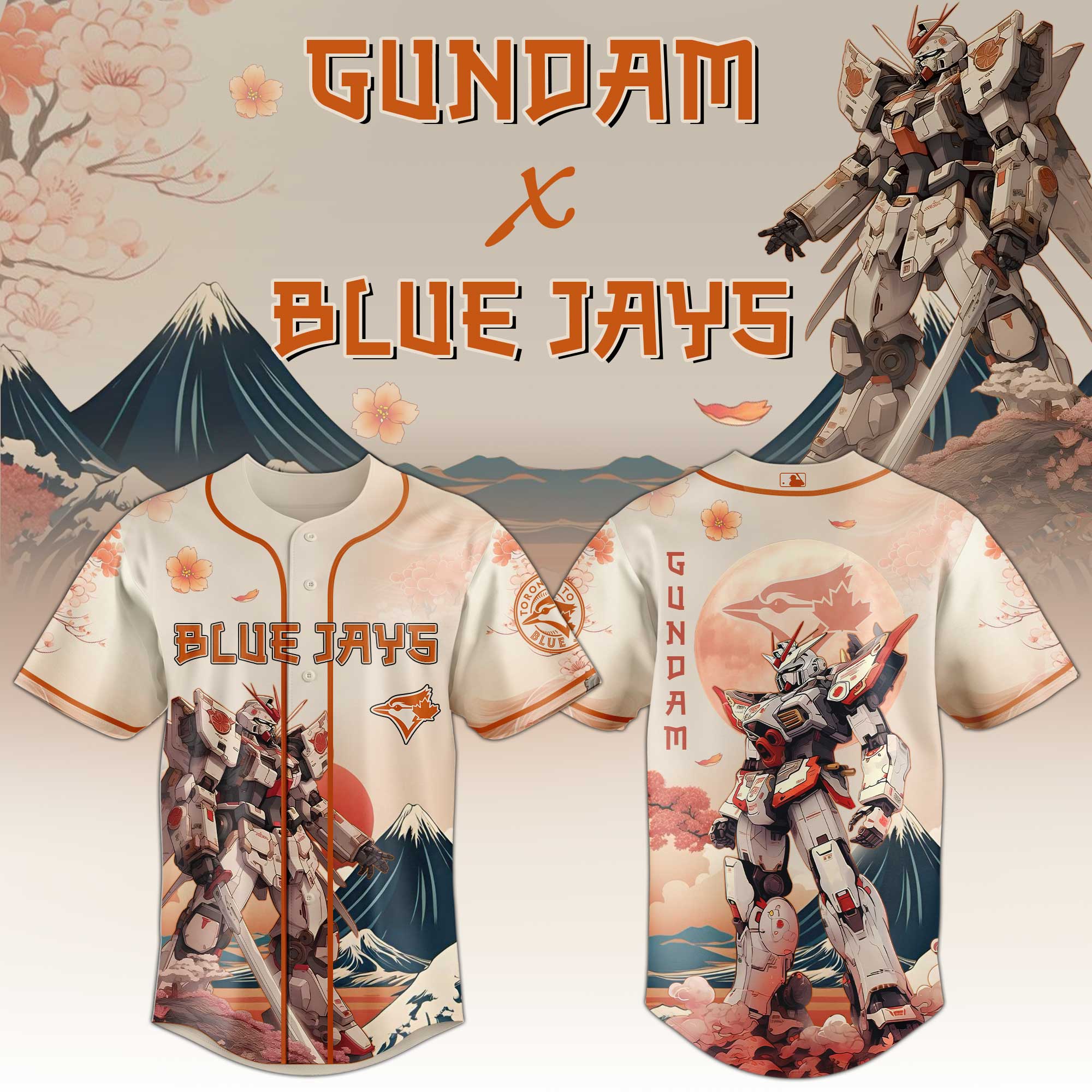 Toronto Blue Jays x Gundam Japan Edition 2025 Special Baseball Jersey Toronto Blue Jays x Gundam Japan Edition 2025 Special Baseball Jersey