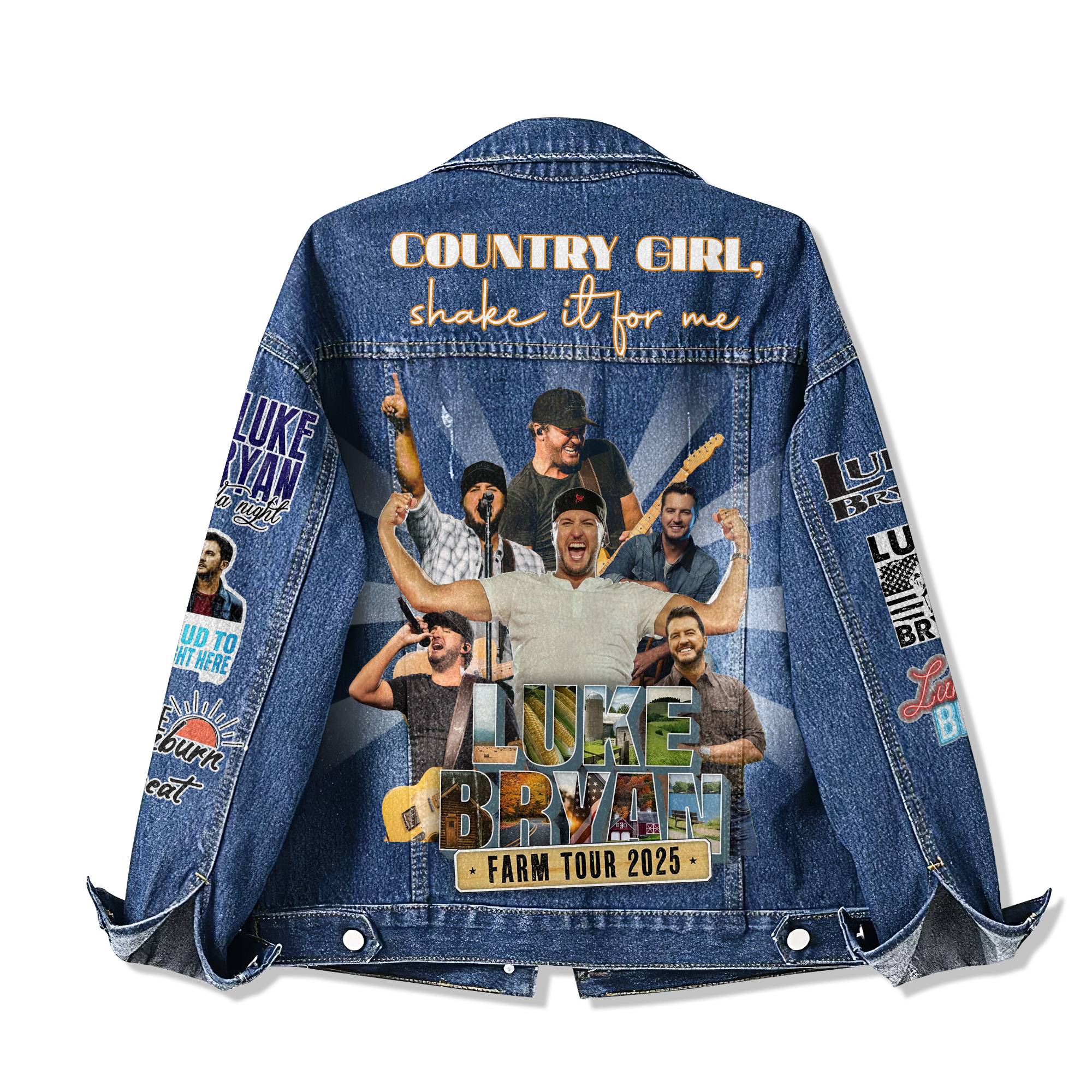 Luke Bryan "FARM TOUR 2025" Limited Edition Denim Jacket Luke Bryan "FARM TOUR 2025" Limited Edition Denim Jacket
