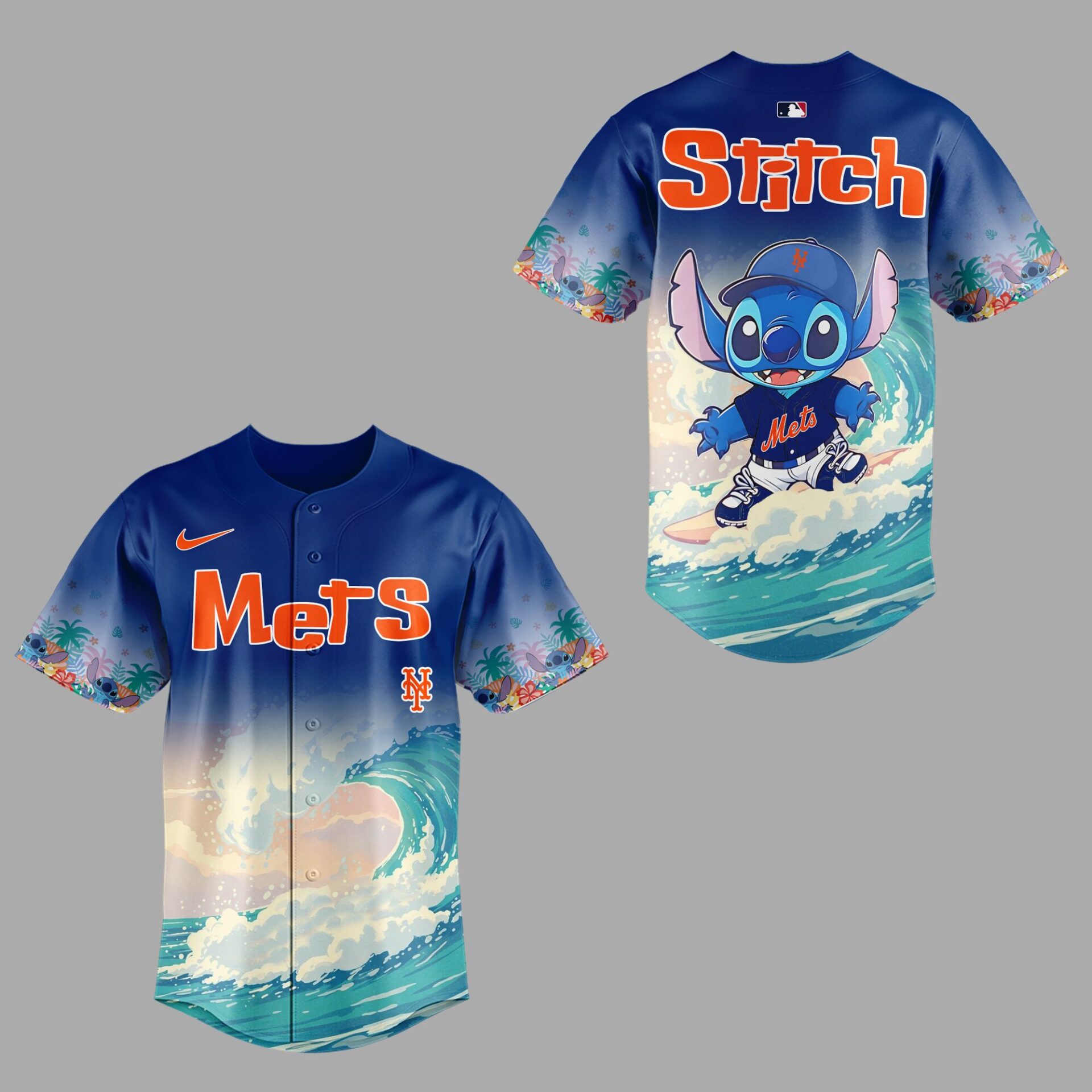 New York Mets x Stitch Surfing Special Baseball Jersey New York Mets x Stitch Surfing Special Baseball Jersey