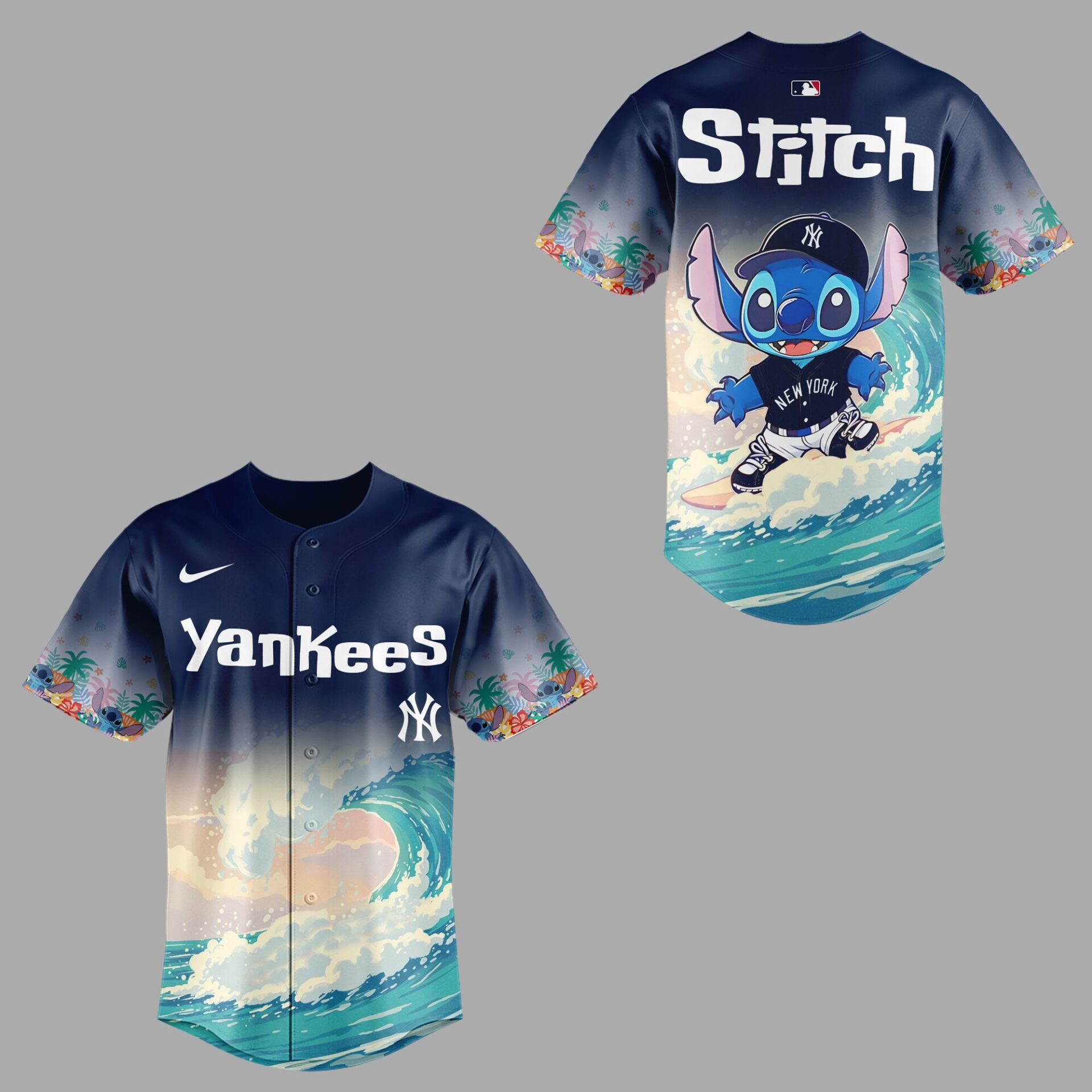 New York Yankees x Stitch Surfing Special Baseball Jersey New York Yankees x Stitch Surfing Special Baseball Jersey