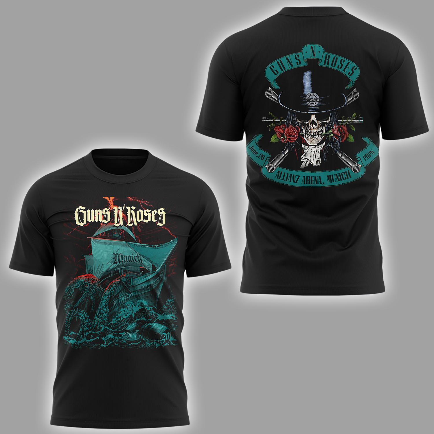 Guns N' Roses 2025 Tour Limited Edition Munich Shirt Guns N' Roses 2025 Tour Limited Edition Munich Shirt
