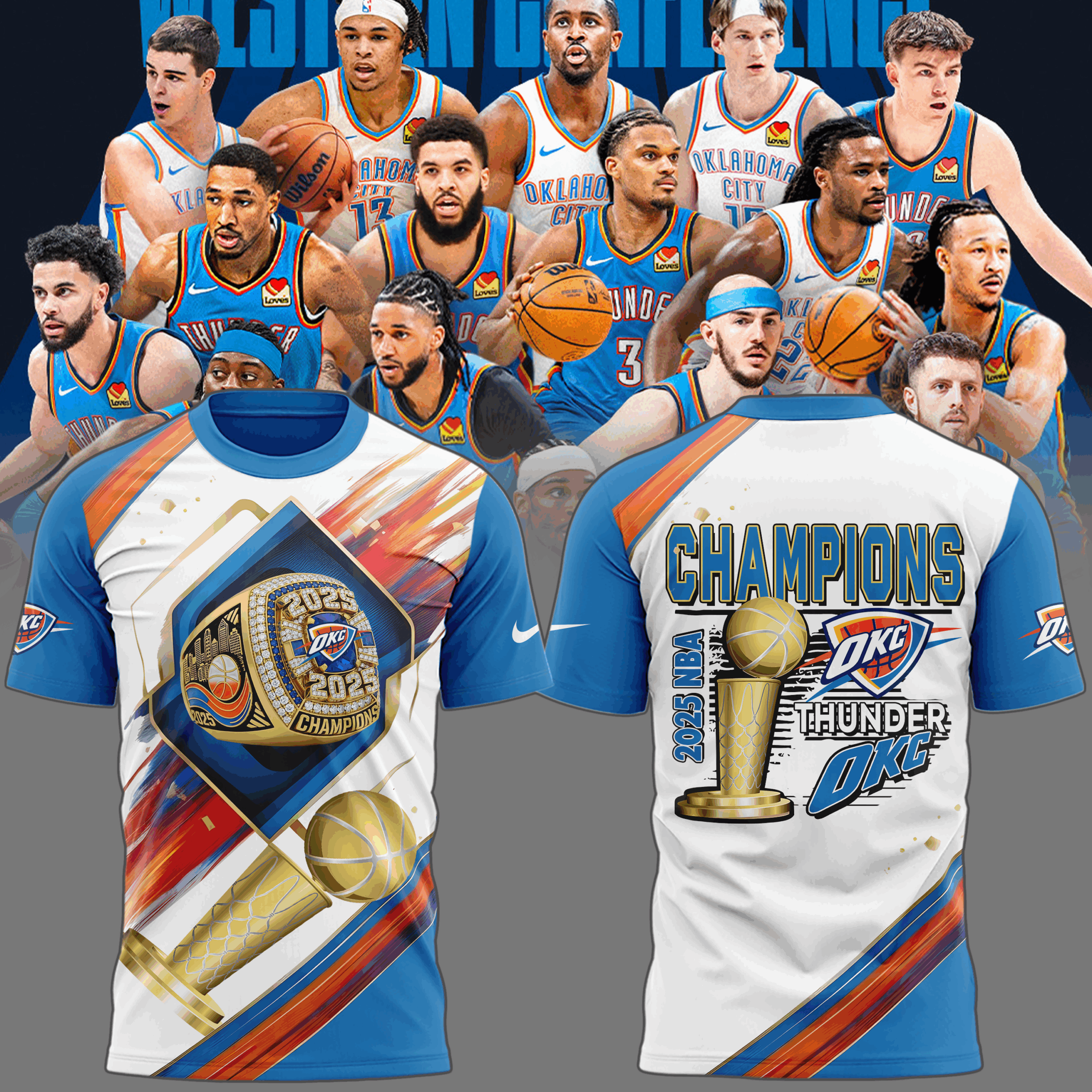 Oklahoma City Thunder NBA Champions 2025 T-shirt Oklahoma City Thunder NBA Champions 2025 T-shirt