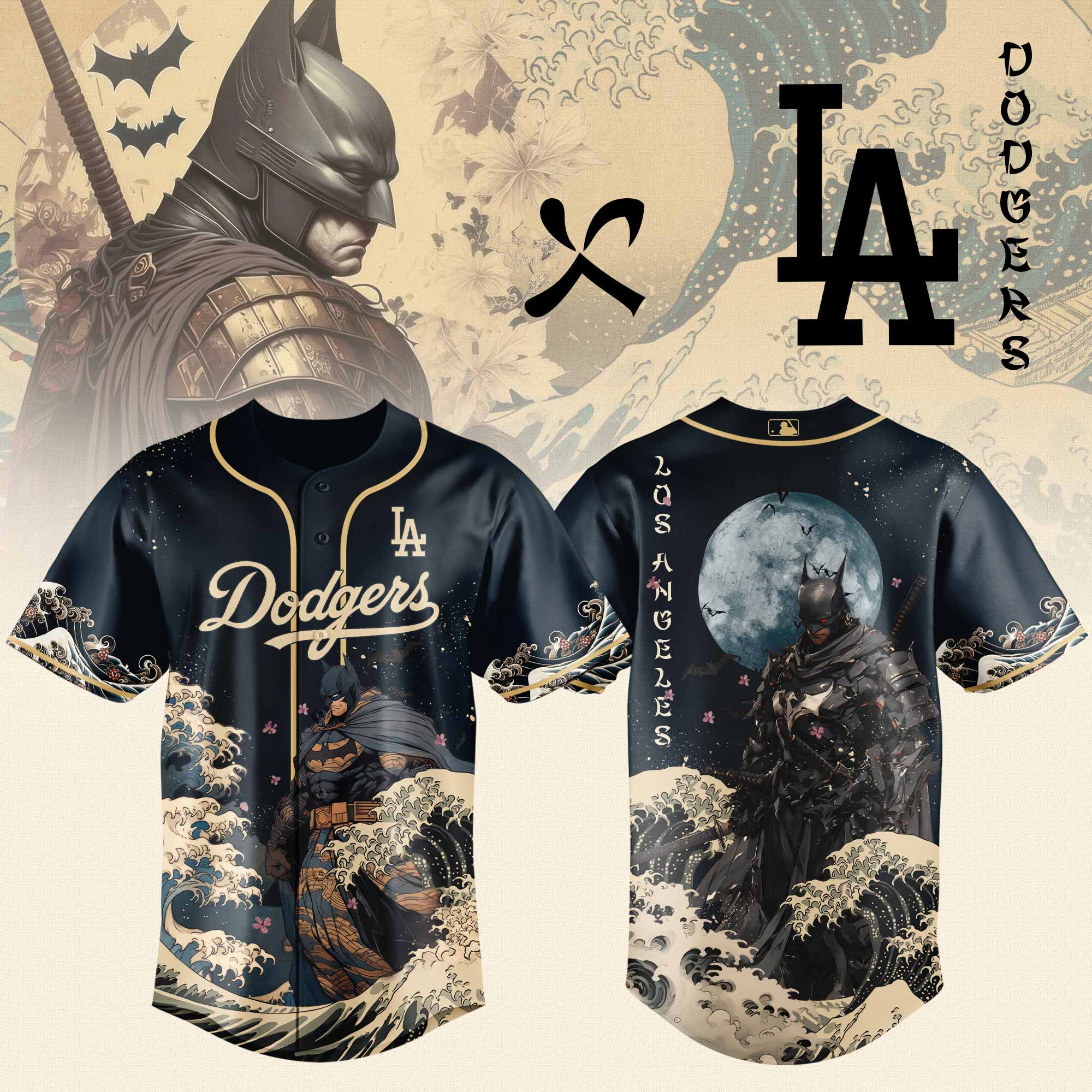 Los Angeles Dodgers x Batman Night Collaboration Special Baseball Jersey Los Angeles Dodgers x Batman Night Collaboration Special Baseball Jersey