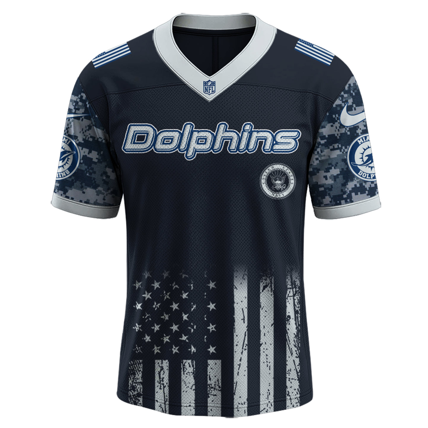 Miami Dolphins NFL x 250 U.S. Navy 250th Birthday Celebration Jersey Miami Dolphins NFL x 250 U.S. Navy 250th Birthday Celebration Jersey