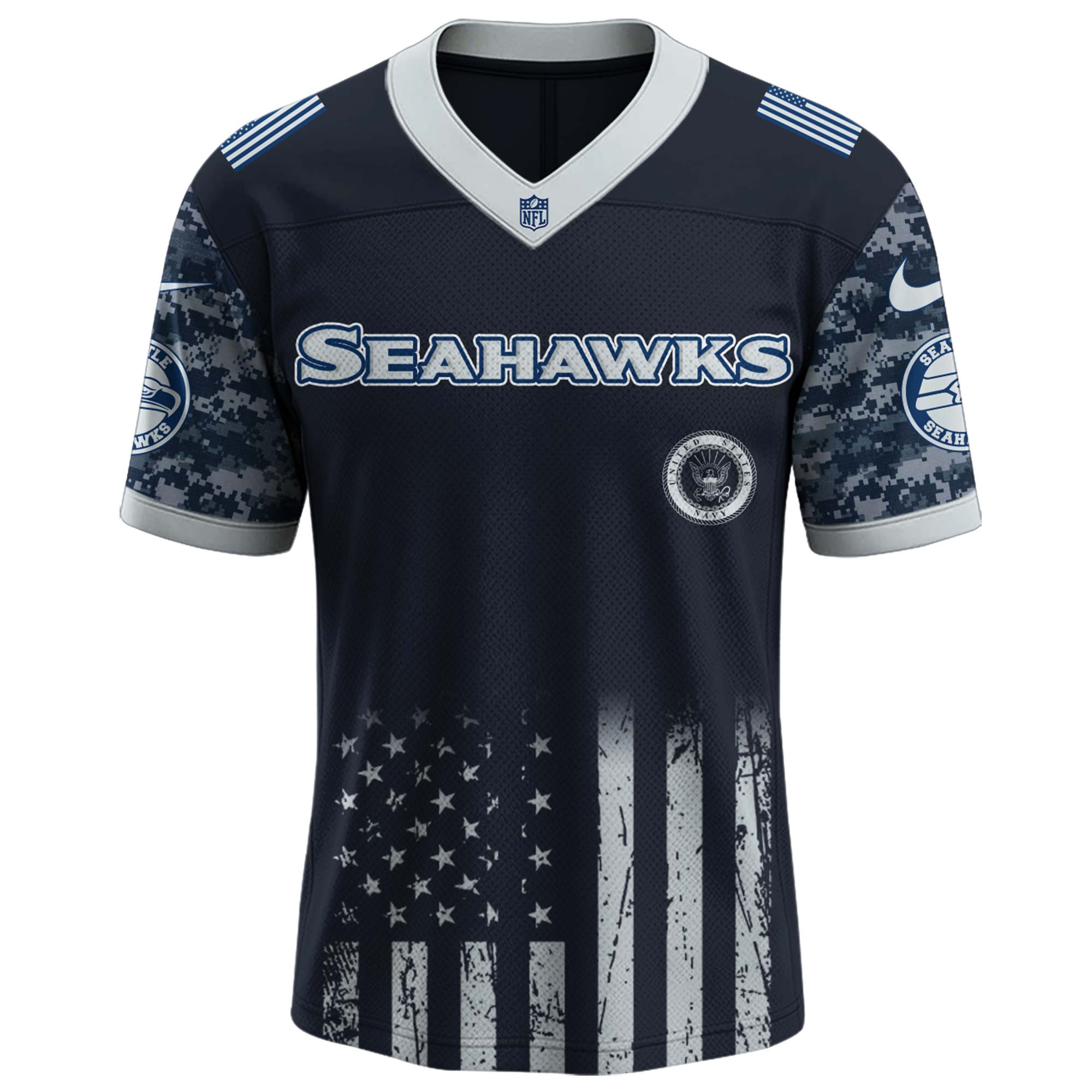 Seattle Seahawks NFL x 250 U.S. Navy 250th Birthday Celebration Jersey Seattle Seahawks NFL x 250 U.S. Navy 250th Birthday Celebration Jersey