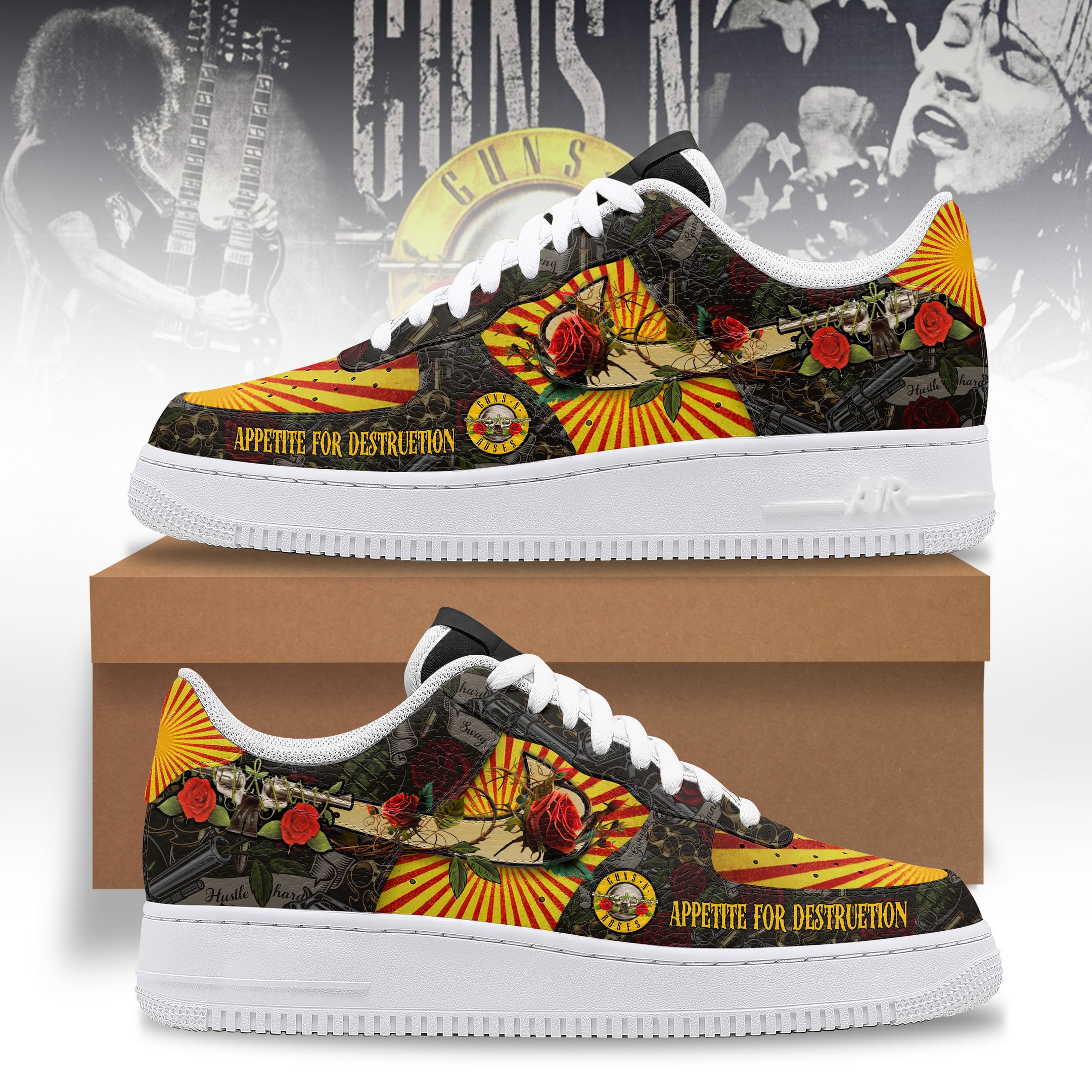 "Guns N' Roses Appetite for Destruction" 2025 Air Force 1 Shoes "Guns N' Roses Appetite for Destruction" 2025 Air Force 1 Shoes