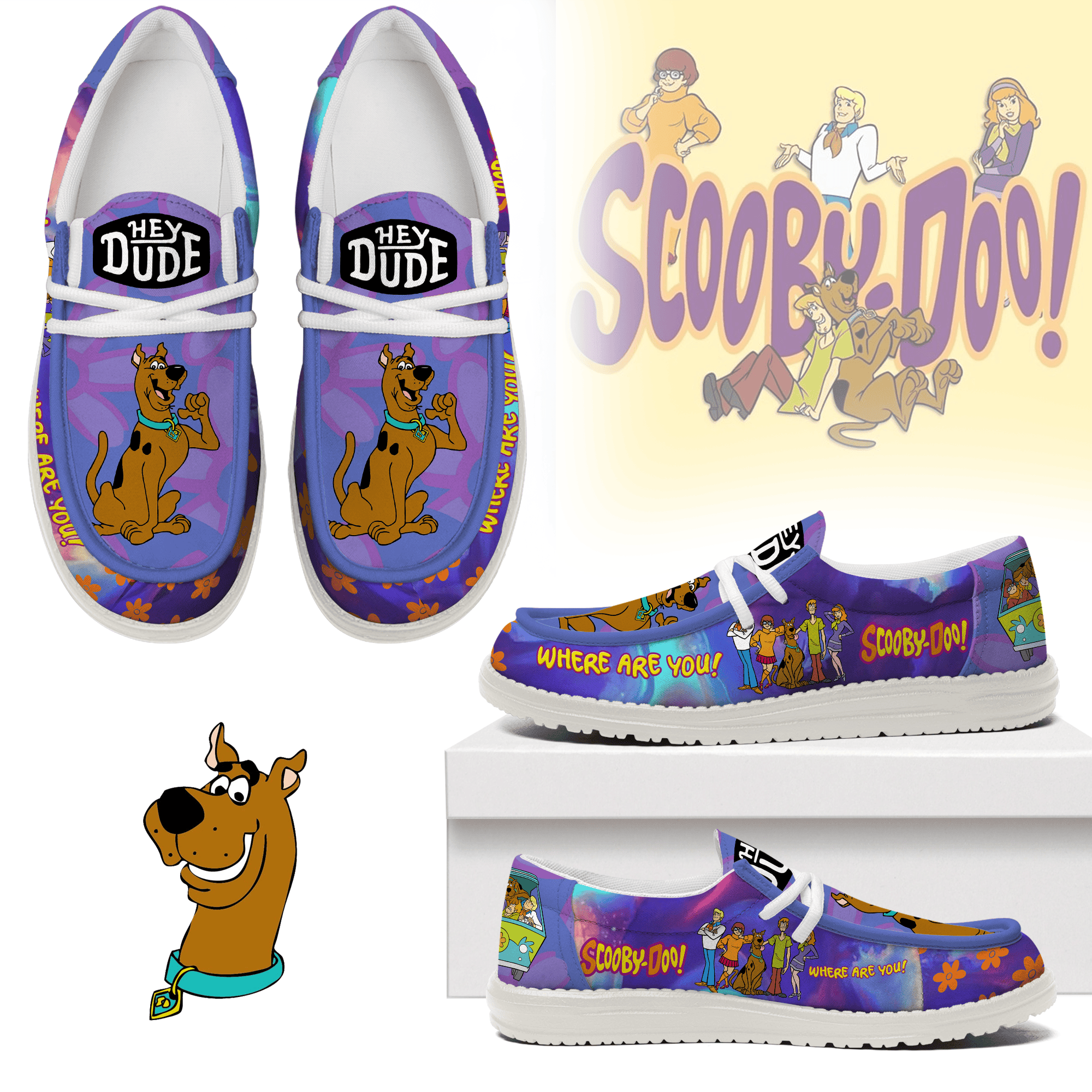 Scooby-Doo "Where Are You!" Hey Dude Shoes Scooby-Doo "Where Are You!" Hey Dude Shoes