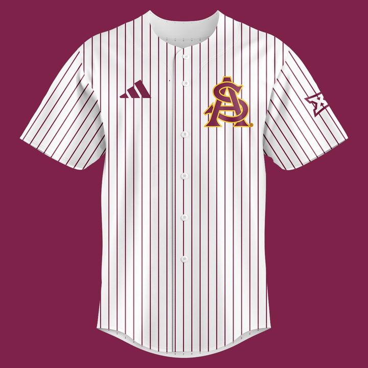 Arizona State Sun Devils x Draft Combine 2025 Stripes Baseball Jersey Arizona State Sun Devils x Draft Combine 2025 Stripes Baseball Jersey