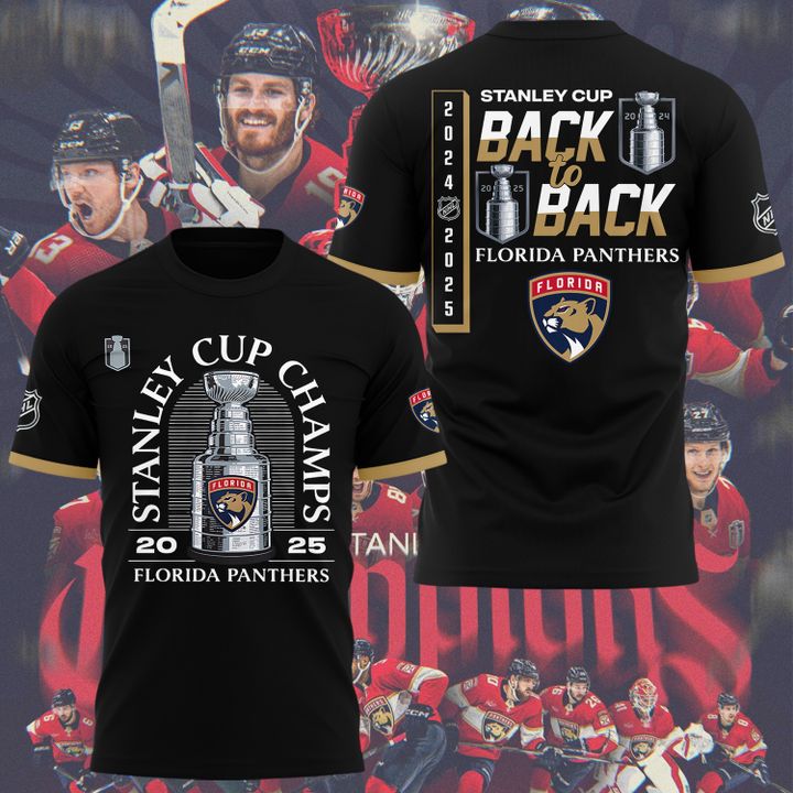 Florida Panthers 2025 Stanley Cup Back-to-Back Champions Special Tee Florida Panthers 2025 Stanley Cup Back-to-Back Champions Special Tee