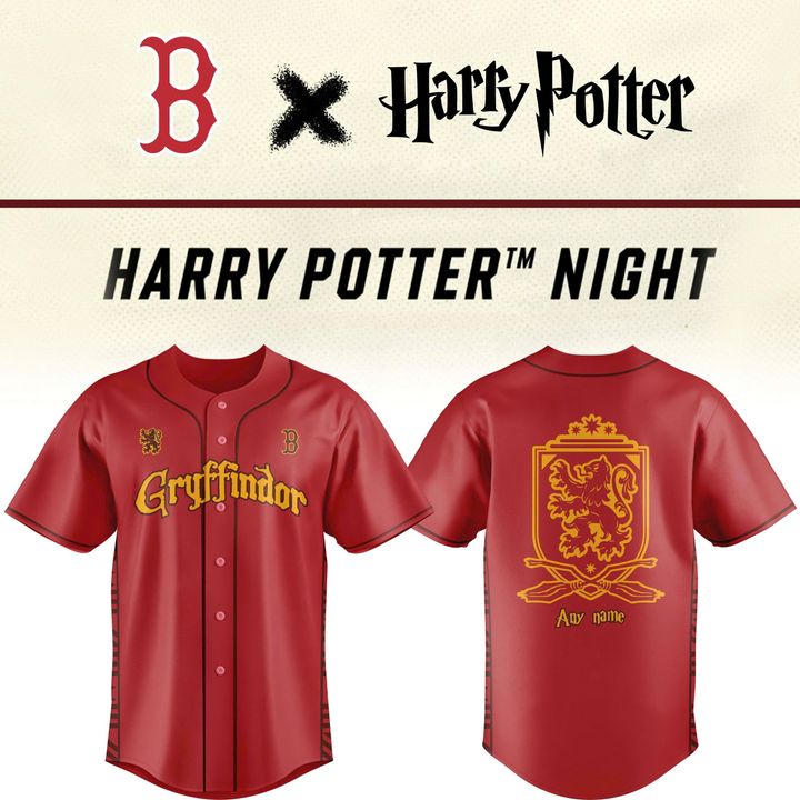 Boston Red Sox x Harry Potter Night Custom Red Jersey Boston Red Sox x Harry Potter Night Custom Red Jersey