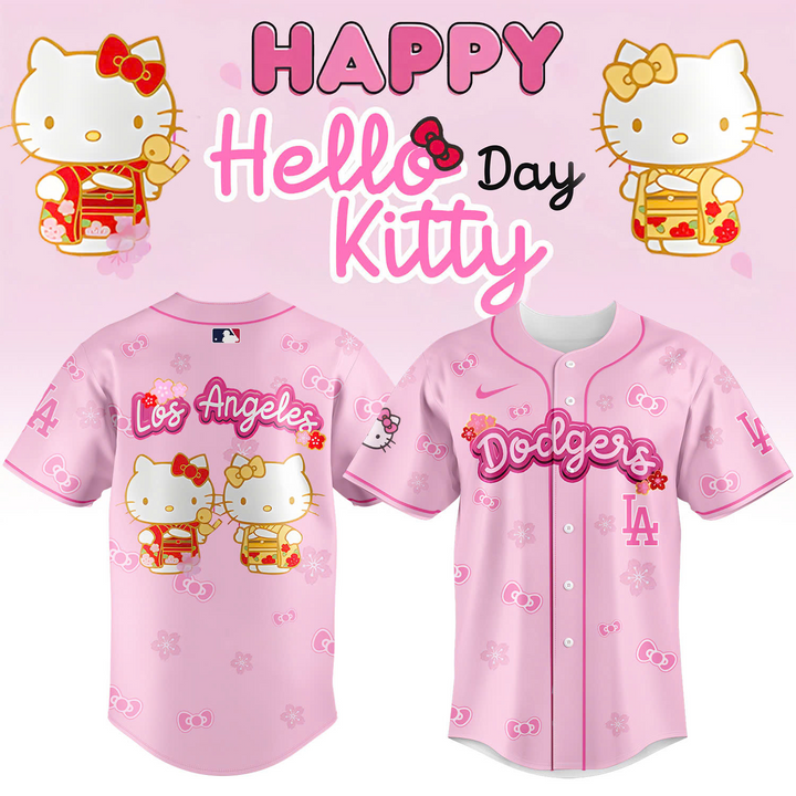 Los Angeles Dodgers x Hello Kitty 2025 Limited Edition Baseball Jersey Los Angeles Dodgers x Hello Kitty 2025 Limited Edition Baseball Jersey