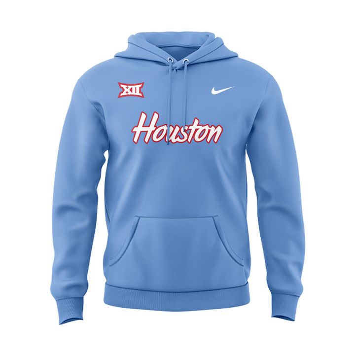 Houston Cougars 2025 Old Logo Blue Hoodie Houston Cougars 2025 Old Logo Blue Hoodie