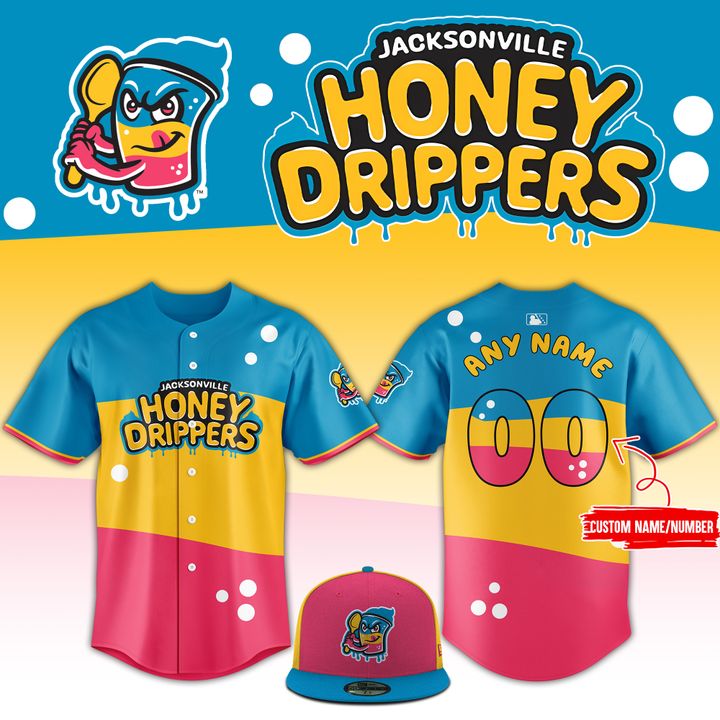 Jacksonville Jumbo Shrimp 2025 Honey Drippers Custom Jersey Jacksonville Jumbo Shrimp 2025 Honey Drippers Custom Jersey