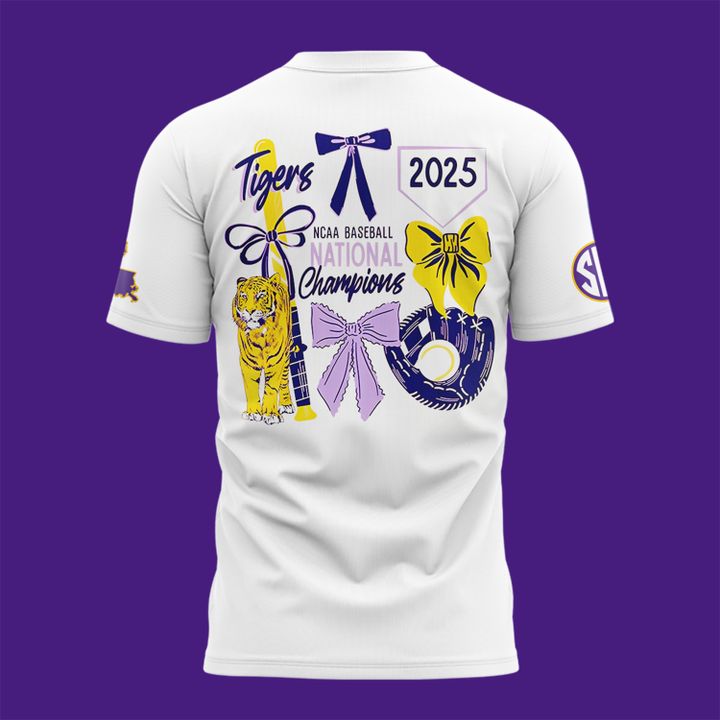 LSU Tigers 2025 NCAA Baseball Men's College World Series Champions T-Shirt LSU Tigers 2025 NCAA Baseball Men's College World Series Champions T-Shirt