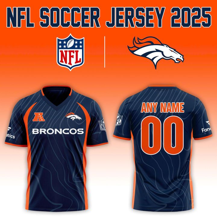 Denver Broncos NFL 2025 "Football x Football" Soccer Jersey Denver Broncos NFL 2025 "Football x Football" Soccer Jersey