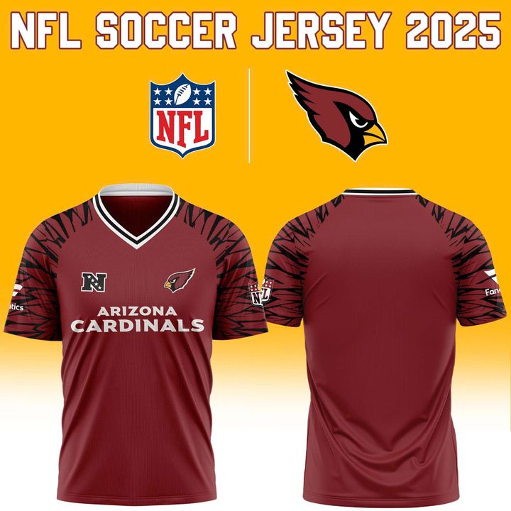 Arizona Cardinals NFL 2025 "Football x Football" Soccer Jersey Arizona Cardinals NFL 2025 "Football x Football" Soccer Jersey
