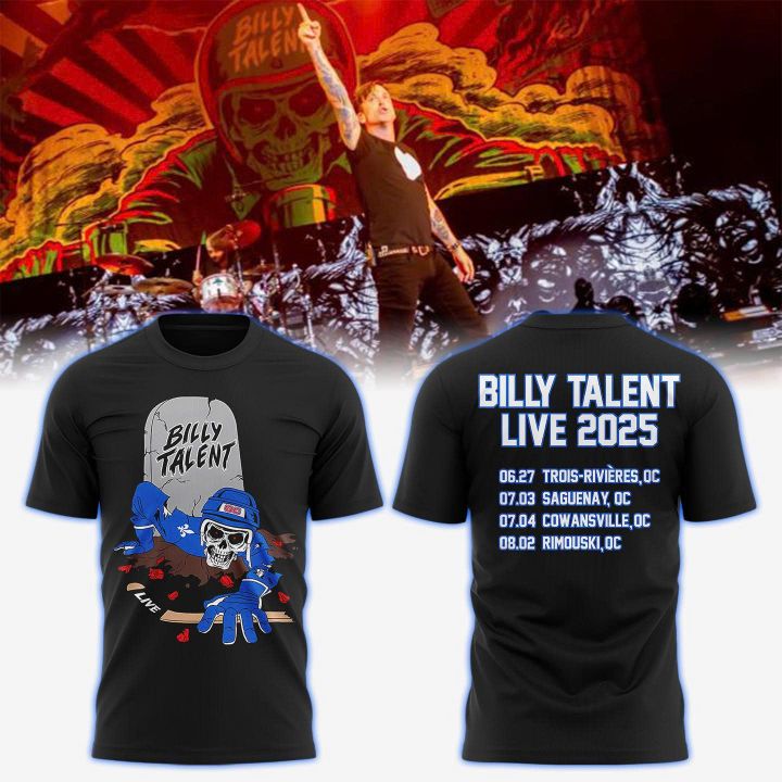 Billy Talent In Quebec Canada Tour 2025 Limited Edition Tee Billy Talent In Quebec Canada Tour 2025 Limited Edition Tee