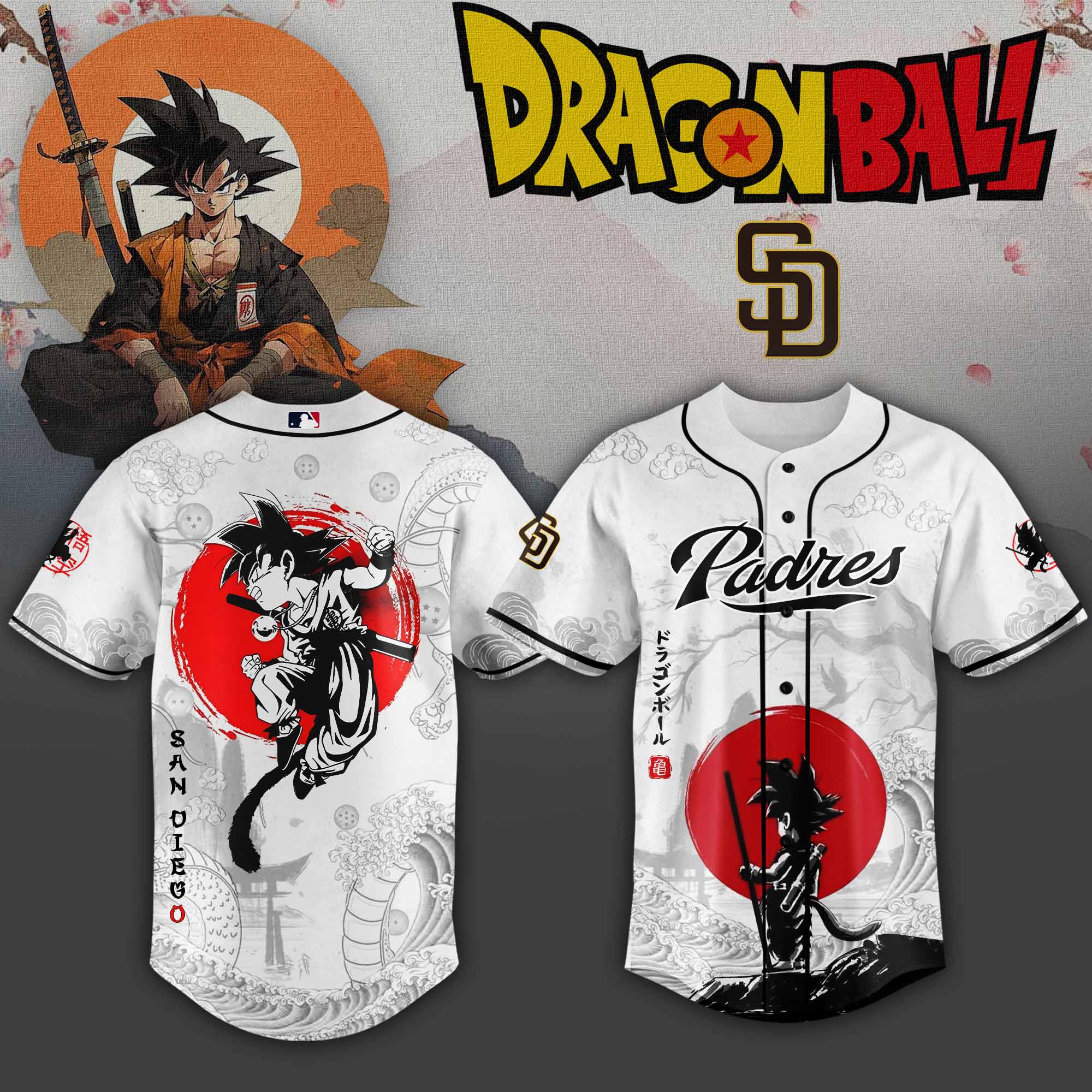 San Diego Padres x Dragon Ball 2025 Japan Edition Baseball Jersey San Diego Padres x Dragon Ball 2025 Japan Edition Baseball Jersey