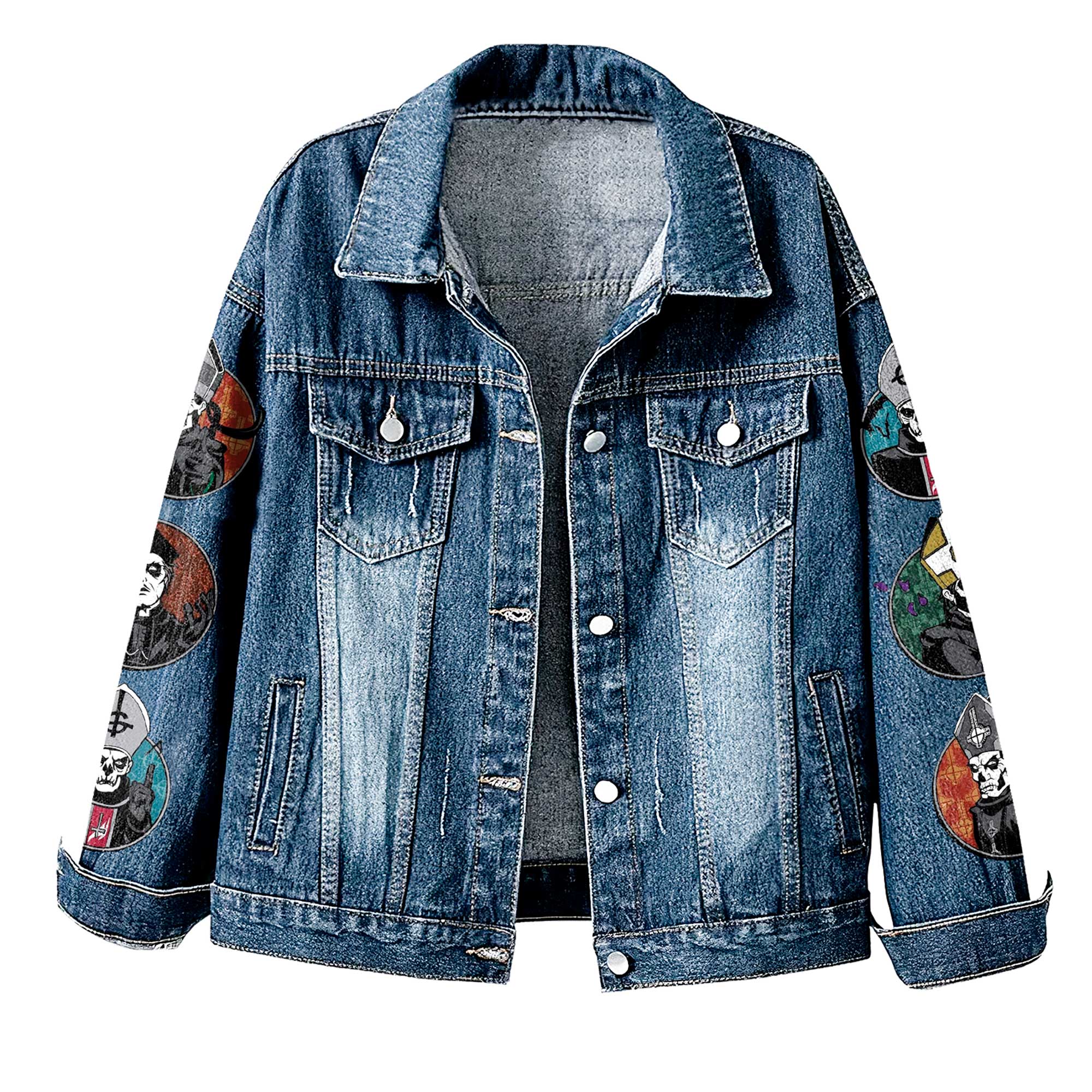 Ghost Band "Skelf Tour World Tour 2025" Denim Jacket Ghost Band "Skelf Tour World Tour 2025" Denim Jacket