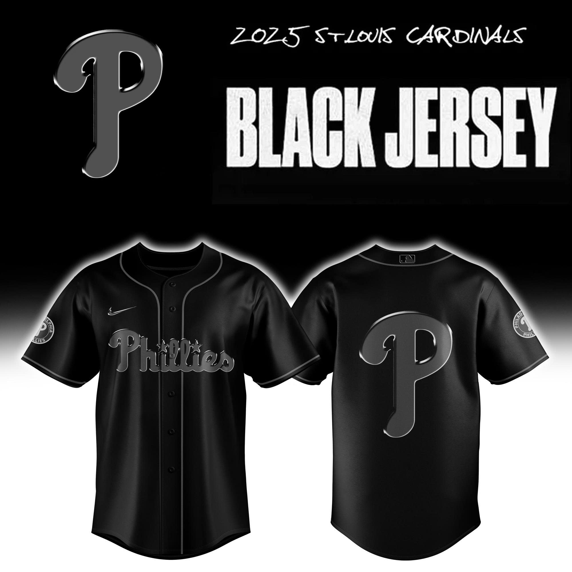 Philadelphia Phillies MLB x Back In Black 2025 Jersey Philadelphia Phillies MLB x Back In Black 2025 Jersey