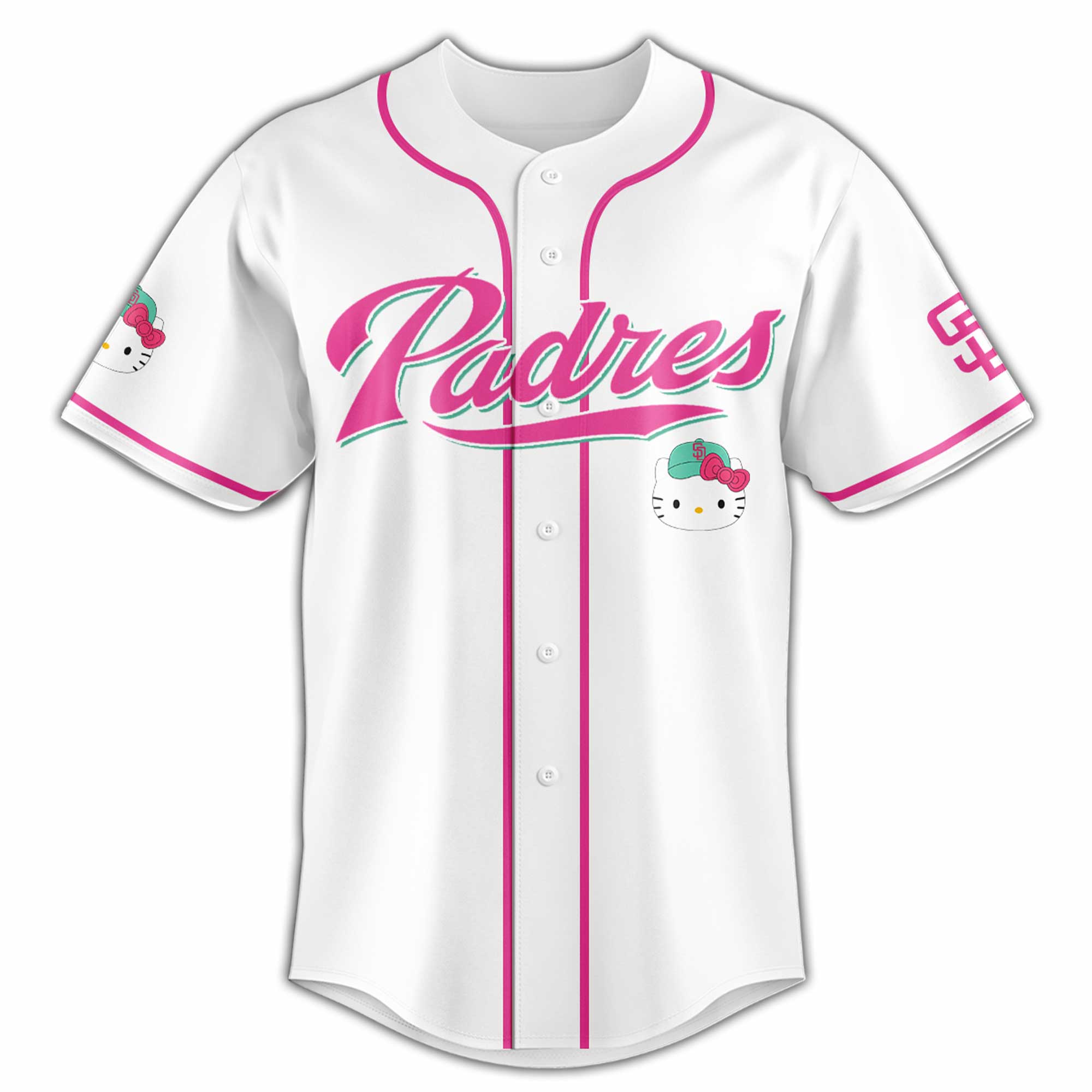 San Diego Padres x Hello Kitty Game Night Baseball Jersey San Diego Padres x Hello Kitty Game Night Baseball Jersey