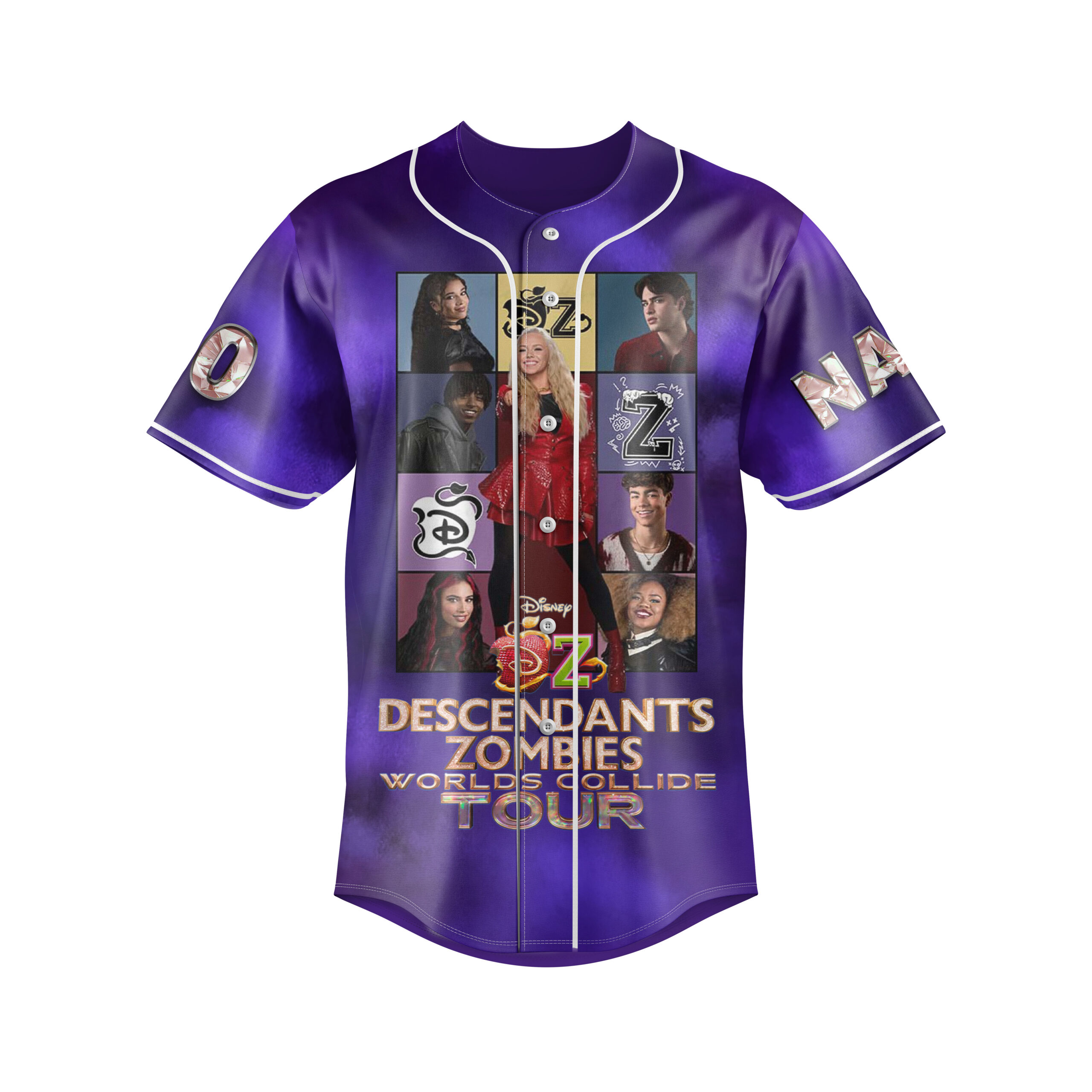 Disney Descendants x Zombies: Worlds Collide Tour Baseball Jersey Disney Descendants x Zombies: Worlds Collide Tour Baseball Jersey