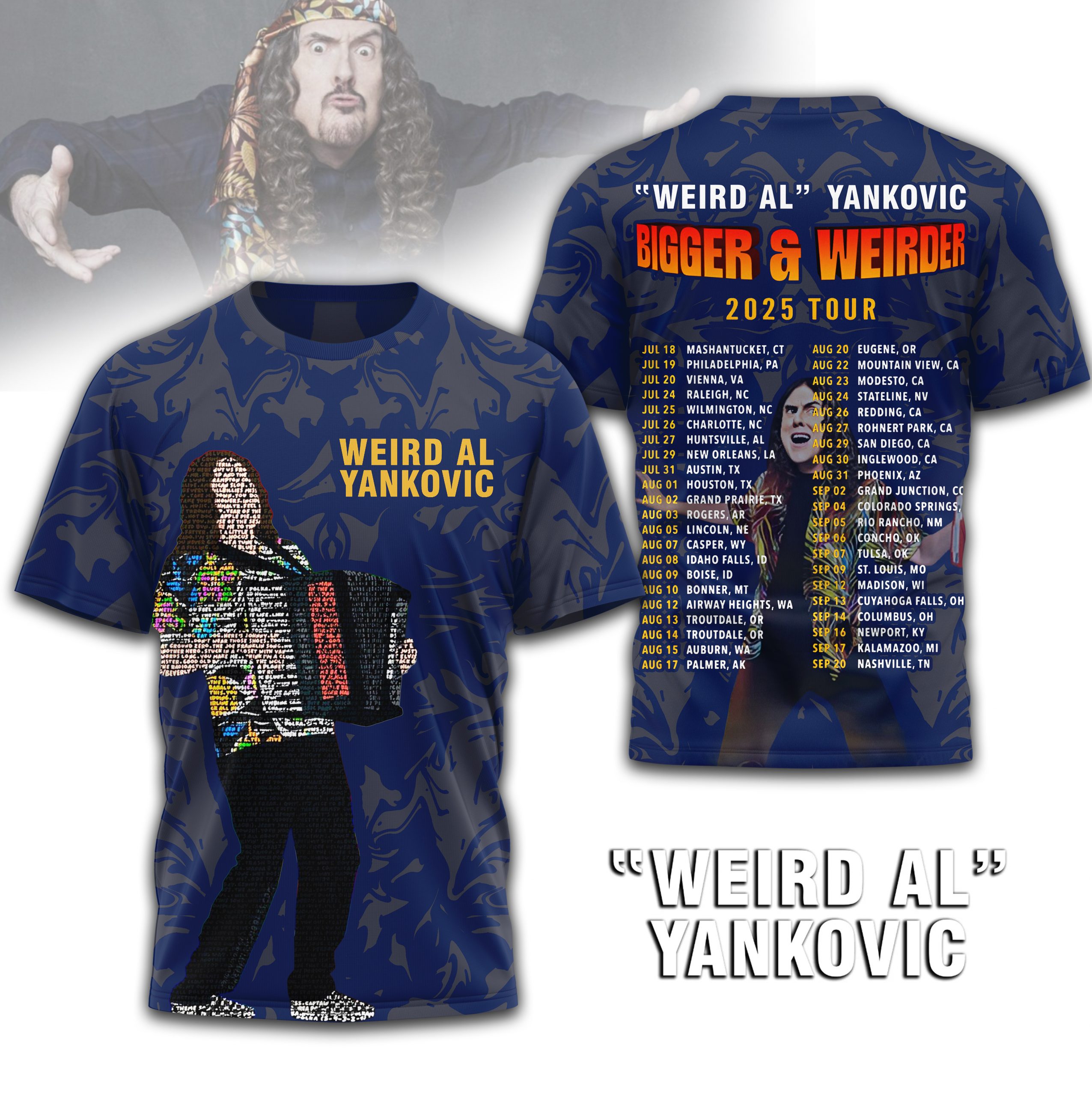 "Weird Al" Yankovic Bigger & Weirder 2025 Tour Special Shirt "Weird Al" Yankovic Bigger & Weirder 2025 Tour Special Shirt