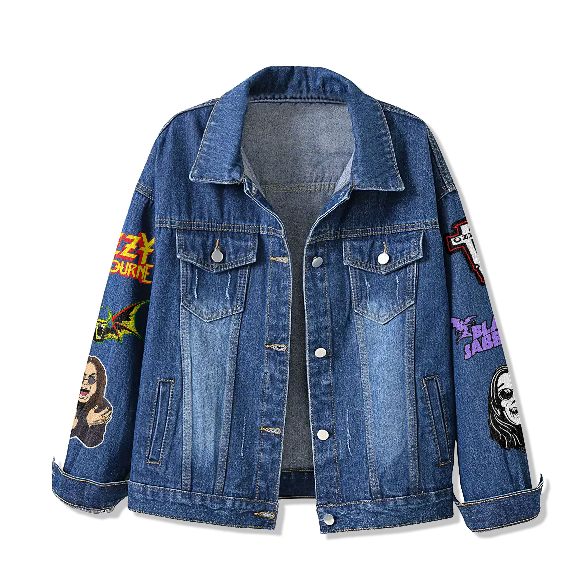 Ozzy Osbourne Prince Of Darkness Forever In Our Hearts Denim Jacket Ozzy Osbourne Prince Of Darkness Forever In Our Hearts Denim Jacket