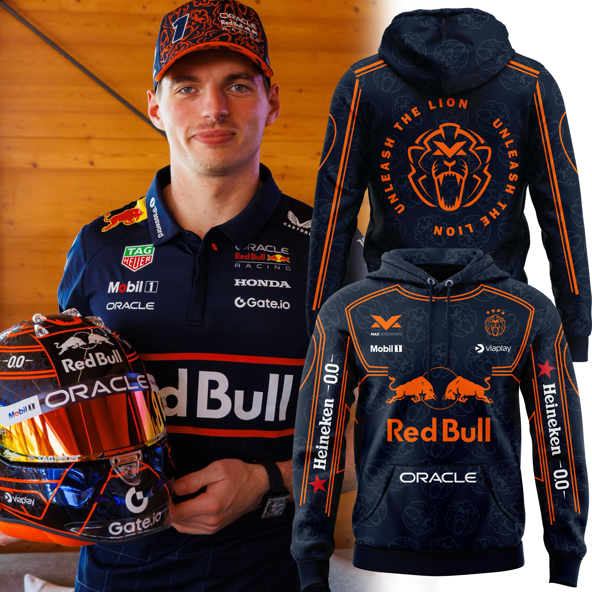 Max Verstappen Red Bull Austria "Unleash The Lion" Special Hoodie Max Verstappen Red Bull Austria "Unleash The Lion" Special Hoodie