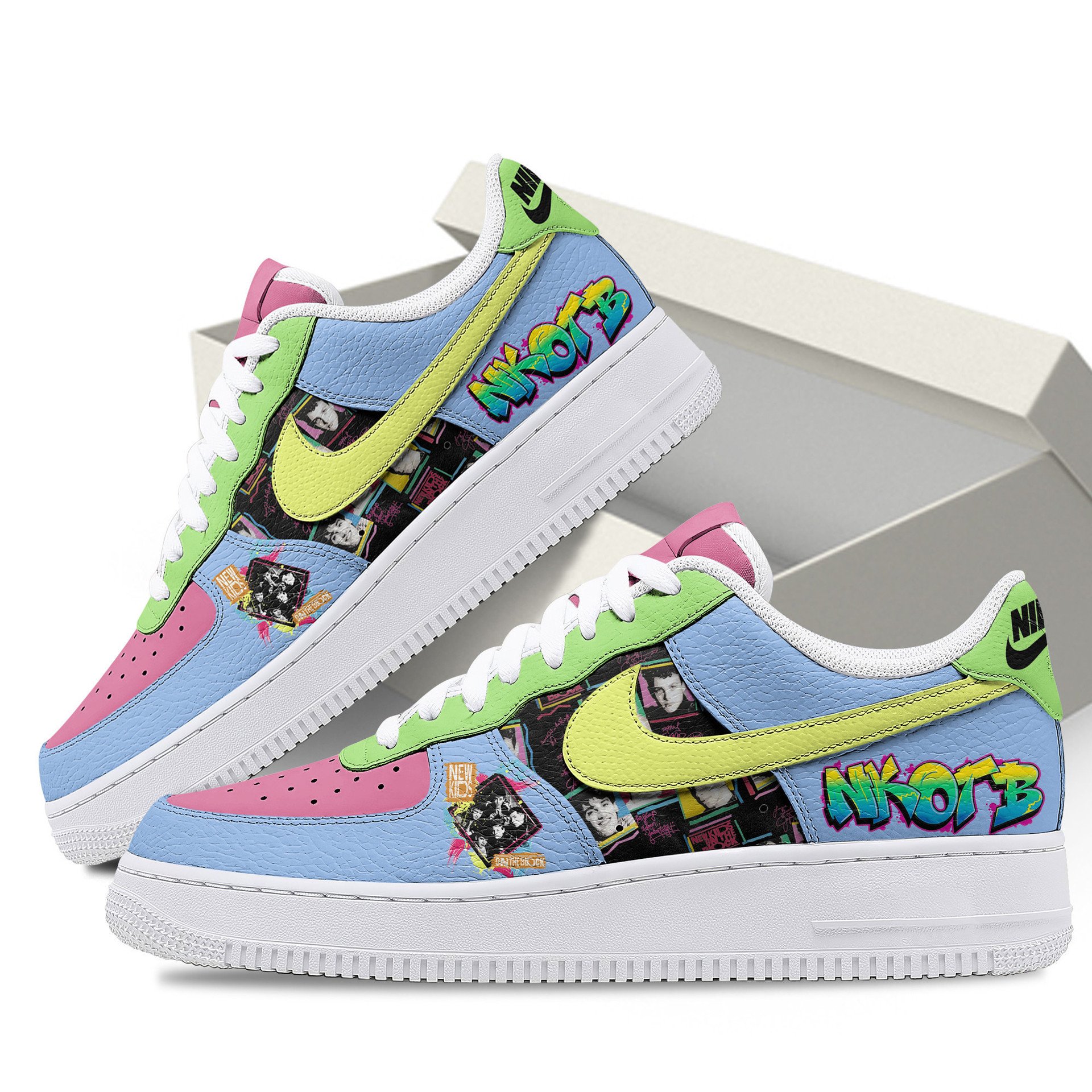 New Kids on the Block "NKOTB" Air Force 1 Sneakers New Kids on the Block "NKOTB" Air Force 1 Sneakers