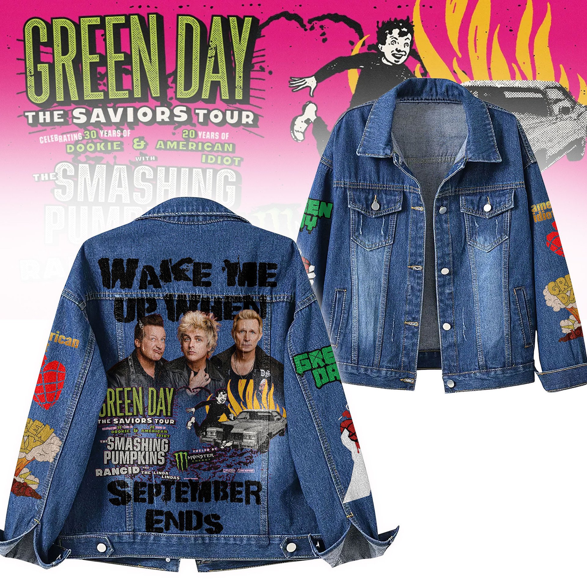 Green Day Denim Jacket Green Day Denim Jacket