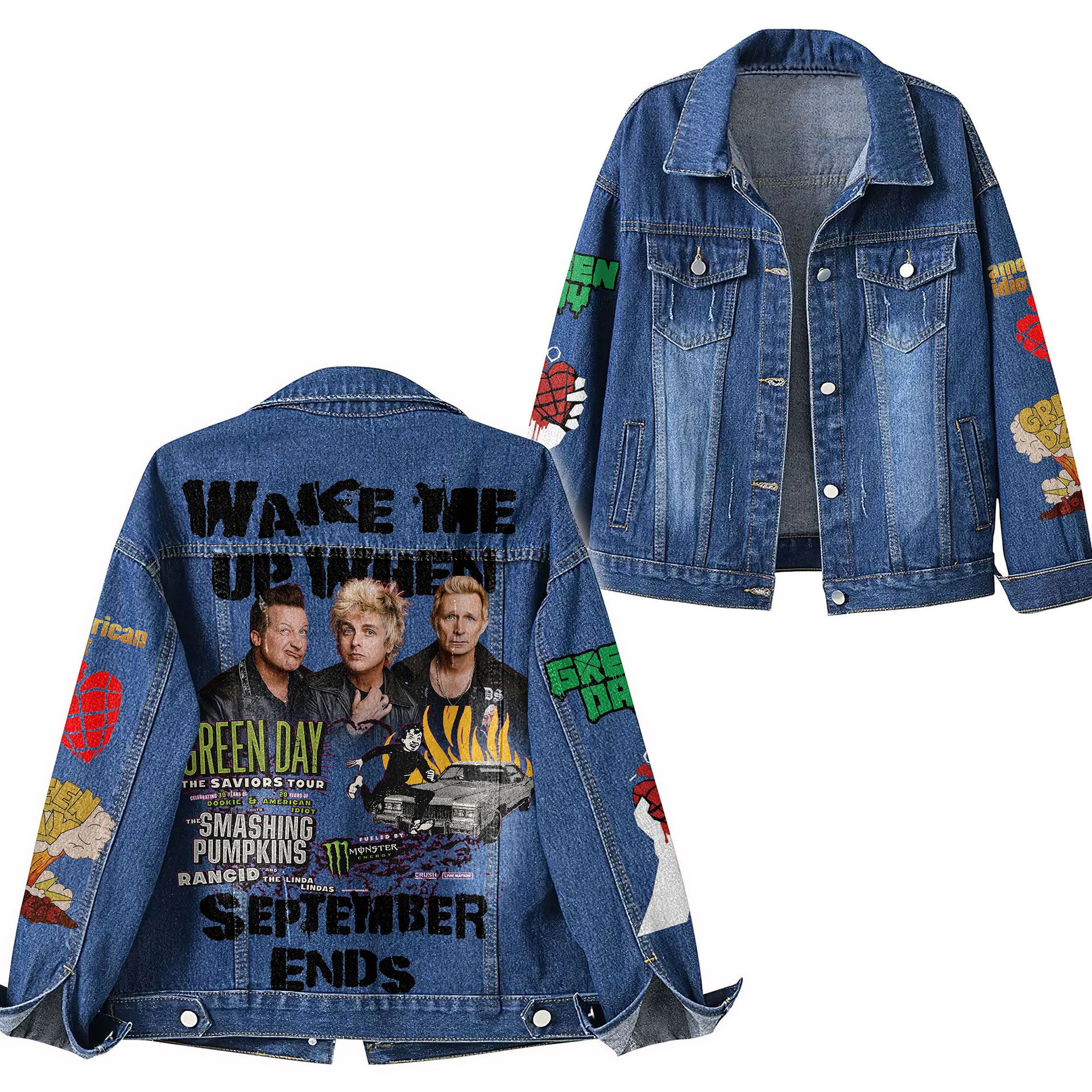 Green Day Denim Jacket Green Day Denim Jacket