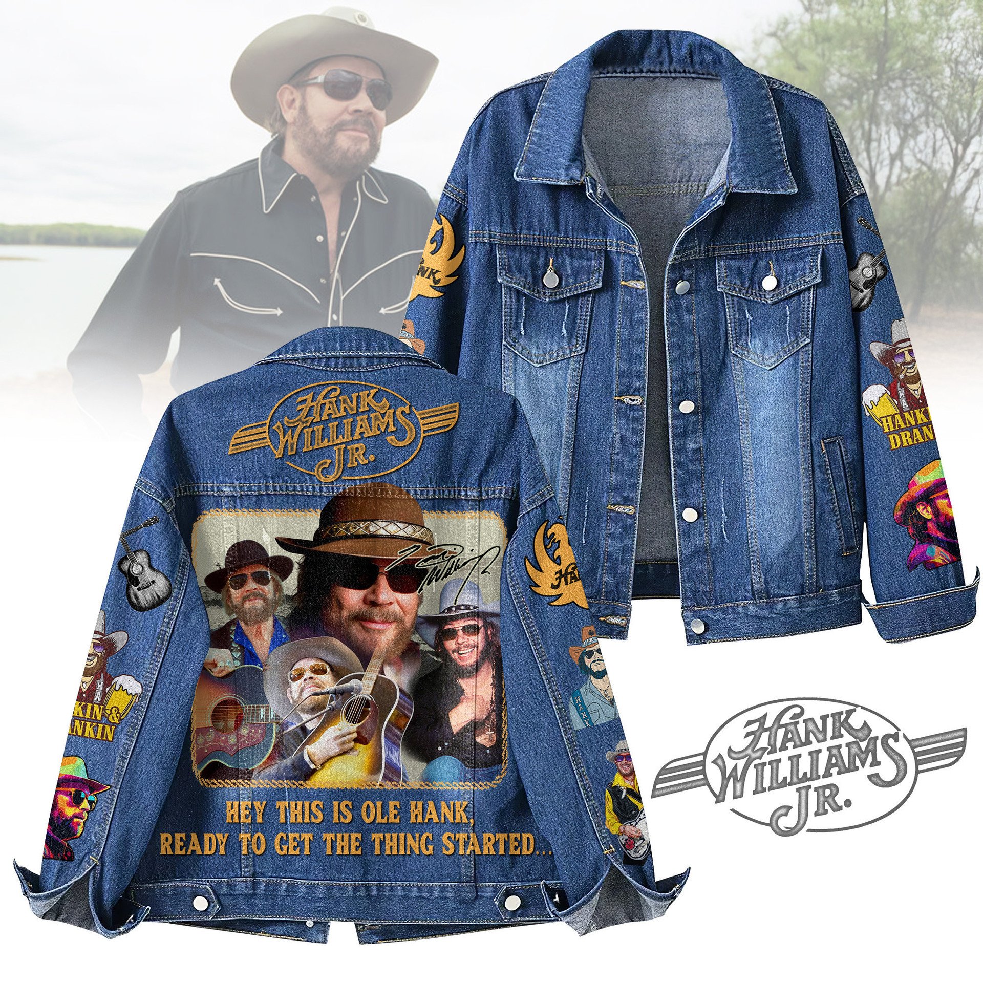 Hank Williams Jr. Denim Jacket Hank Williams Jr. Denim Jacket