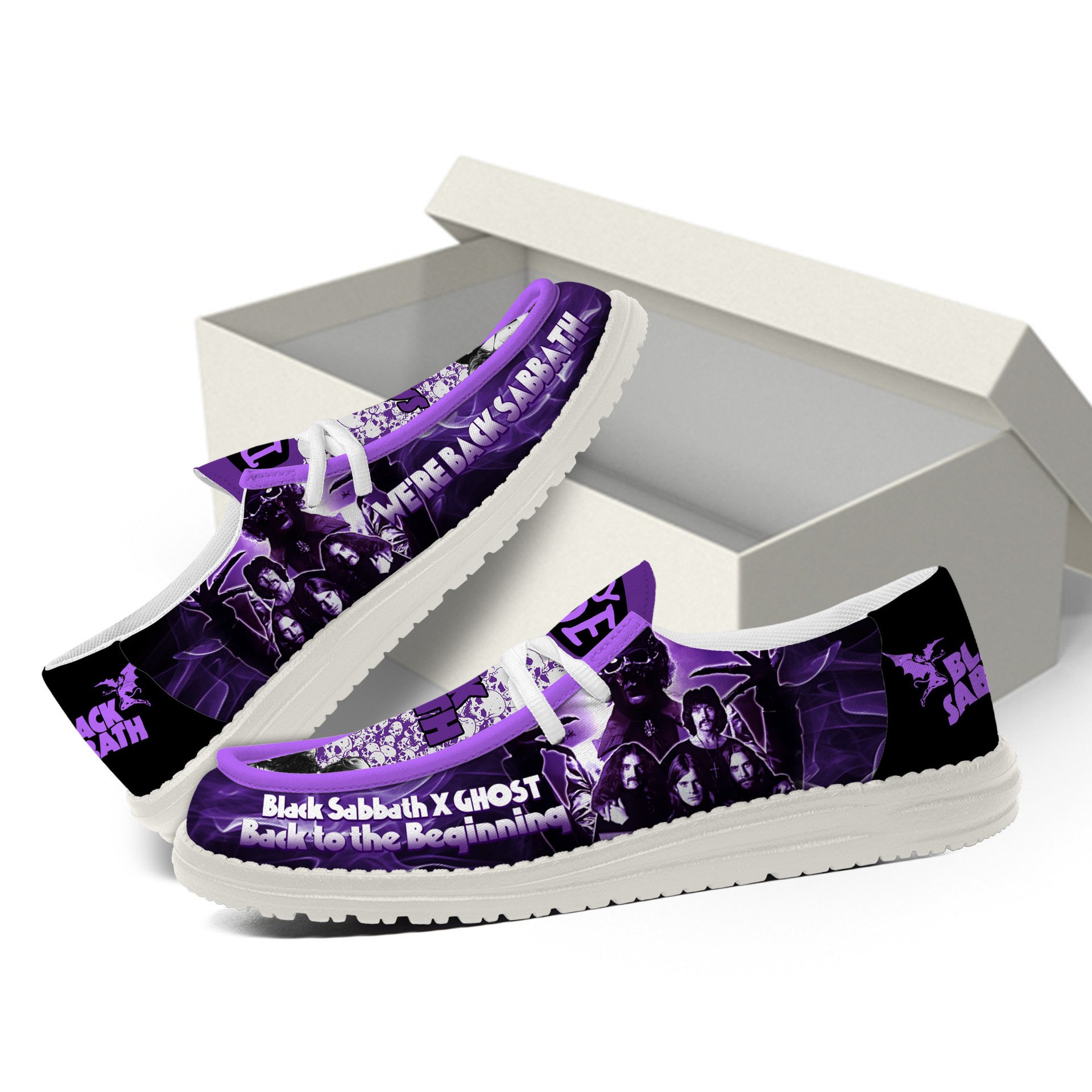 Black Sabbath "Back To The Beginning" 2025 Hey Dudes Shoes Black Sabbath "Back To The Beginning" 2025 Hey Dudes Shoes