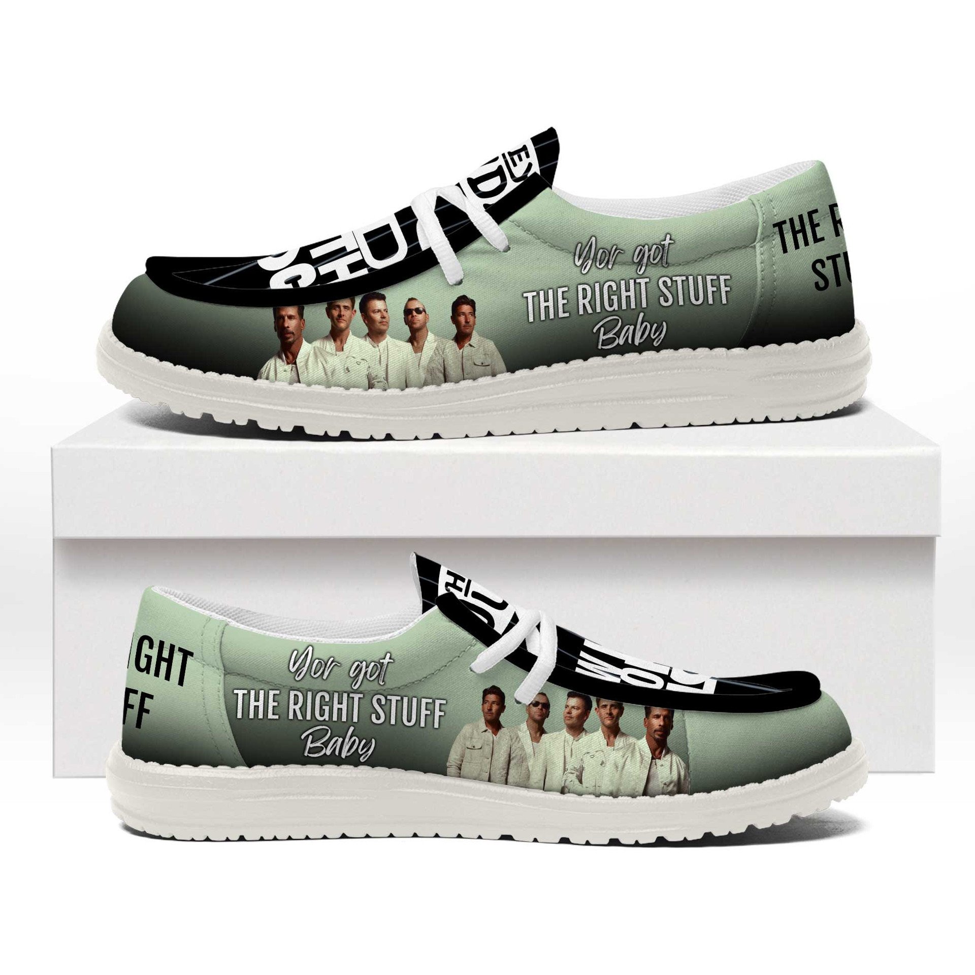 New Kids on the Block "THE RIGHT STUFF" Hey Dudes Shoes New Kids on the Block "THE RIGHT STUFF" Hey Dudes Shoes