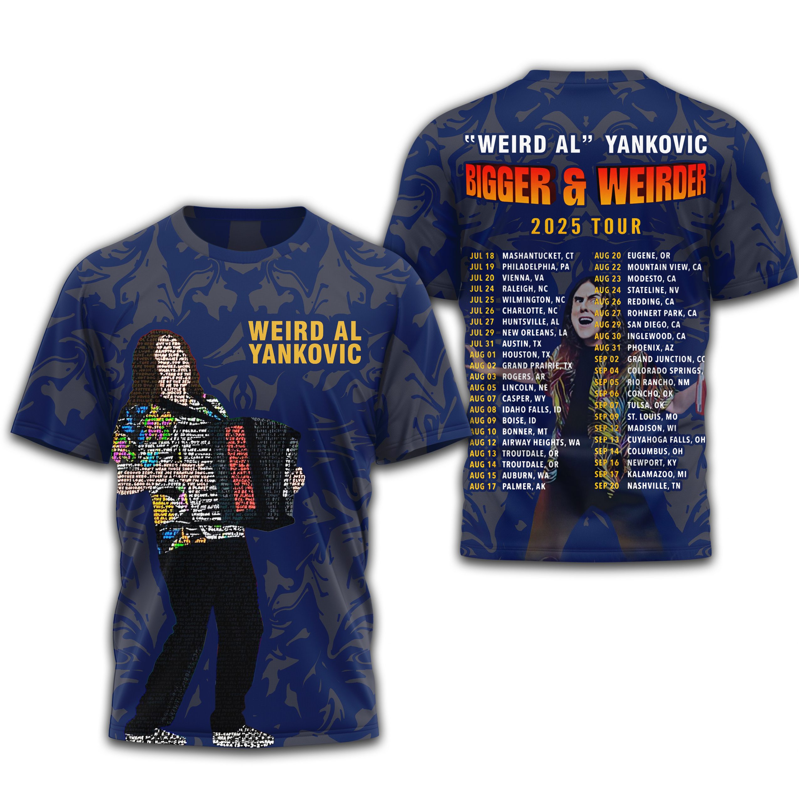 "Weird Al" Yankovic Bigger & Weirder 2025 Tour Special Shirt "Weird Al" Yankovic Bigger & Weirder 2025 Tour Special Shirt