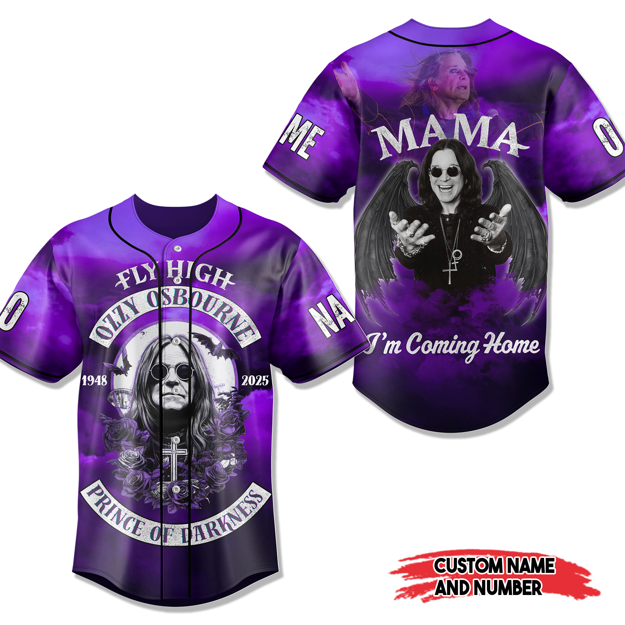 Ozzy Osbourne Mama I'm Coming Home Limited Baseball Jersey Ozzy Osbourne Mama I'm Coming Home Limited Baseball Jersey