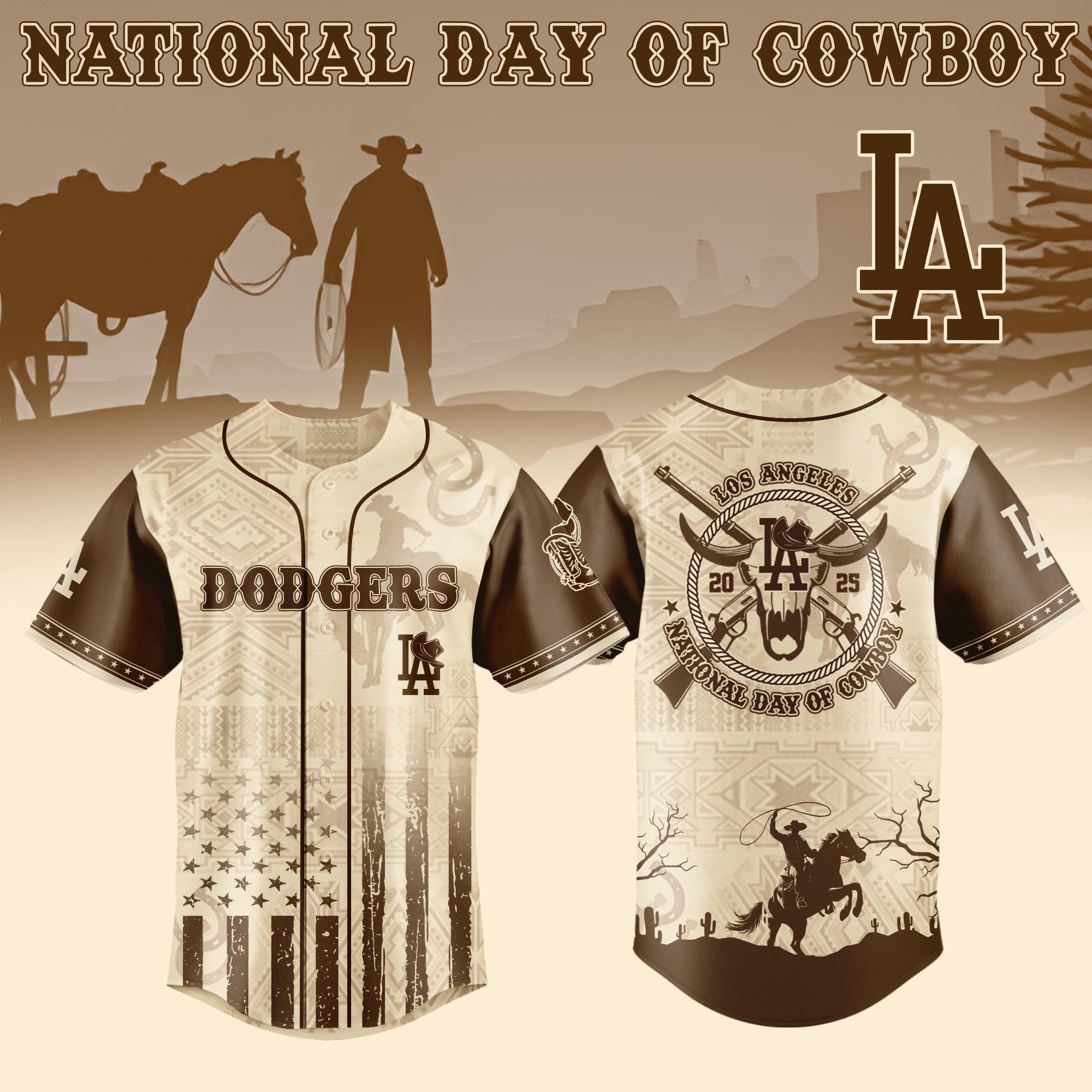 Los Angeles Dodgers National Day Of Cowboy 2025 Special Baseball Jersey Los Angeles Dodgers National Day Of Cowboy 2025 Special Baseball Jersey