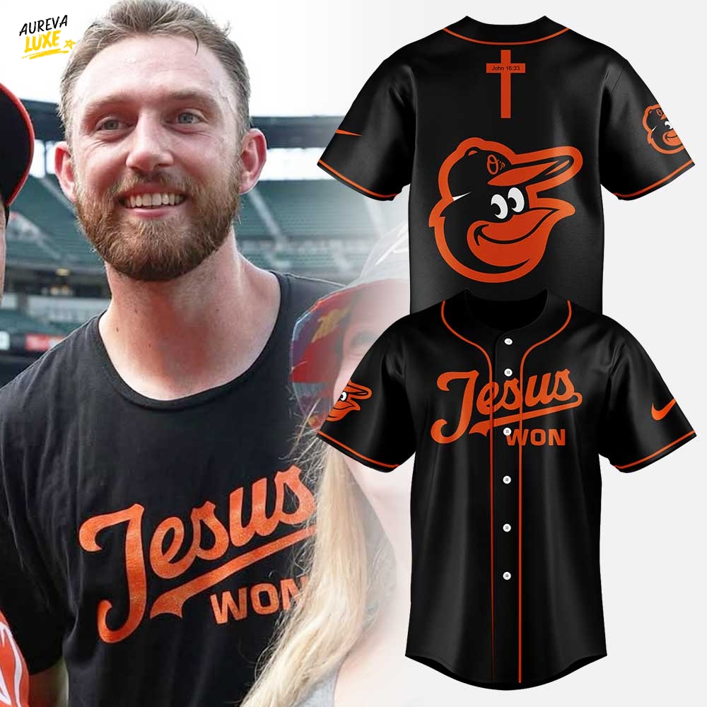 Baltimore Orioles x JESUS WON Special Baseball Jersey Baltimore Orioles x JESUS WON Special Baseball Jersey