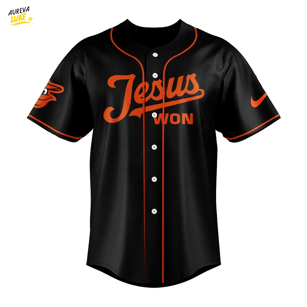 Baltimore Orioles x JESUS WON Special Baseball Jersey Baltimore Orioles x JESUS WON Special Baseball Jersey