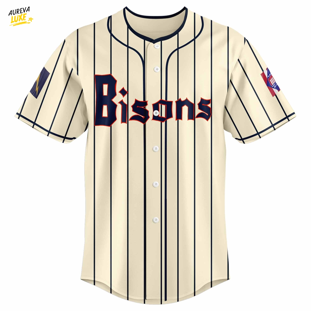 Buffalo Bisons Vintage Movie Night Custom Baseball Jersey Buffalo Bisons Vintage Movie Night Custom Baseball Jersey