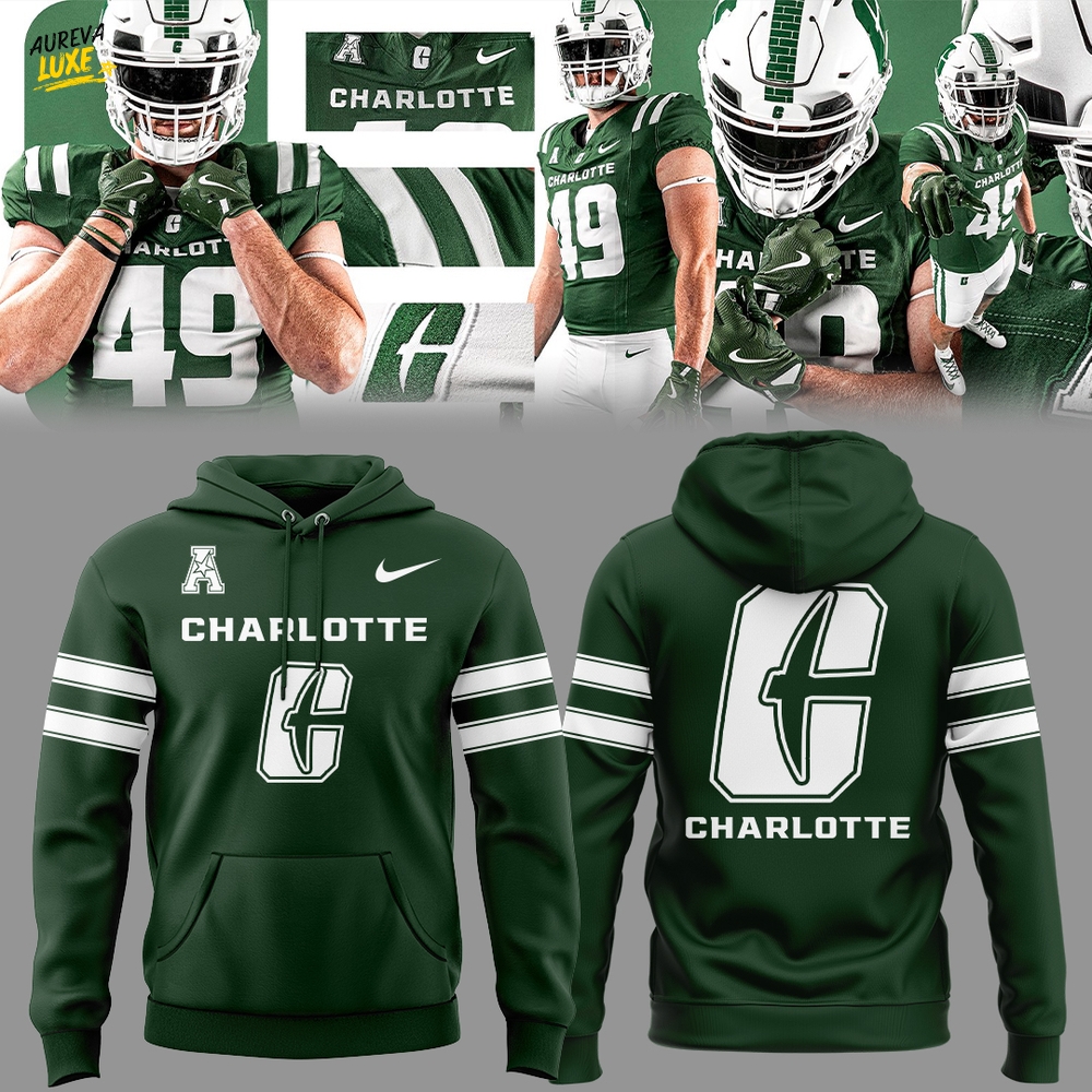Charlotte 49ers Limited Edition 2025 Green Hoodie Charlotte 49ers Limited Edition 2025 Green Hoodie