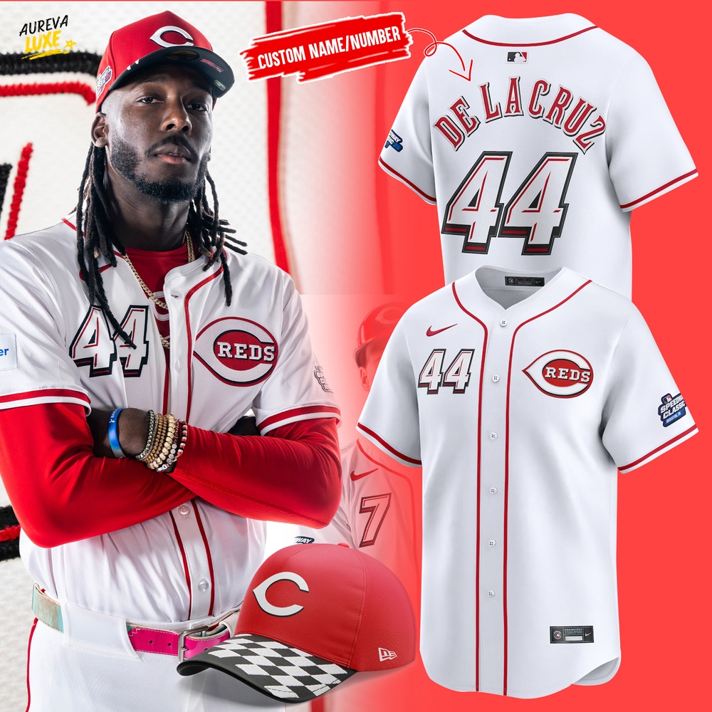 Cincinnati Reds White 2025 MLB Speedway Classic Home Limited Jersey Cincinnati Reds White 2025 MLB Speedway Classic Home Limited Jersey