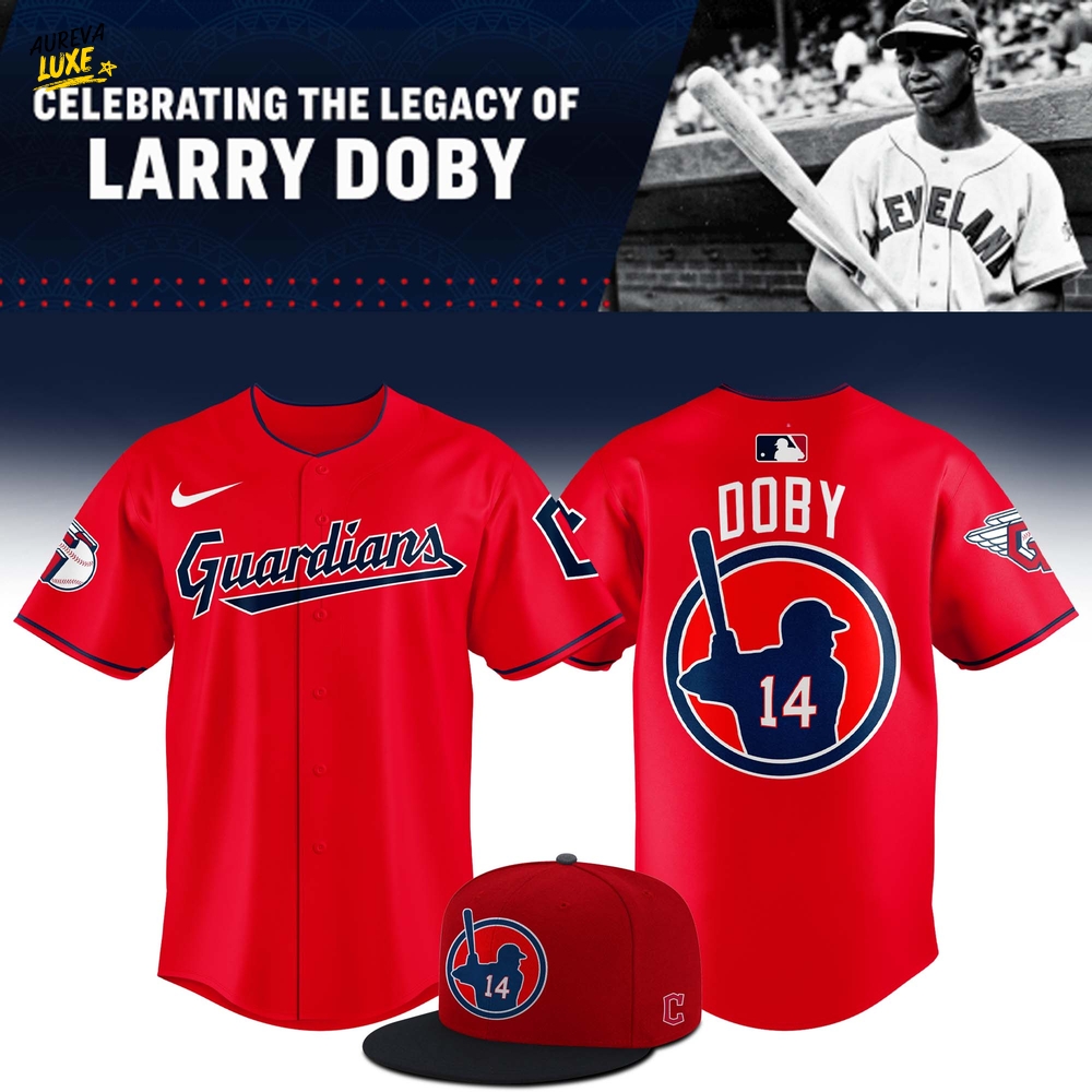 Cleveland Guardians Larry Doby Day 2025 Baseball Jersey - Red Cleveland Guardians Larry Doby Day 2025 Baseball Jersey - Red