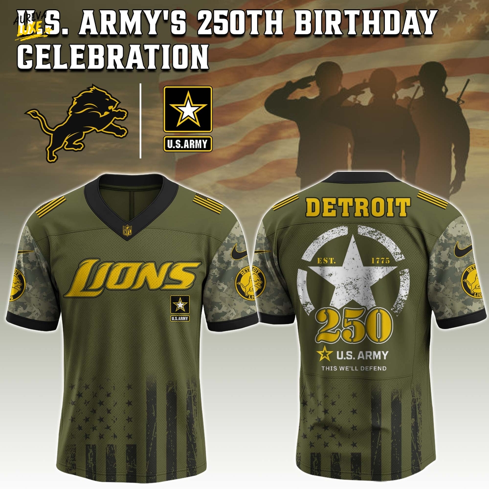 Detroit Lions NFL x 250 U.S. ARMY Jersey Detroit Lions NFL x 250 U.S. ARMY Jersey