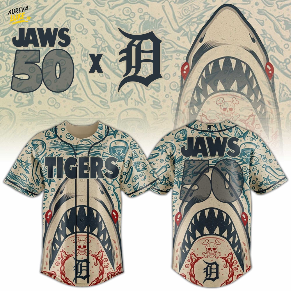 Detroit Tigers x JAWS 50th Limited Edition Jersey Detroit Tigers x JAWS 50th Limited Edition Jersey